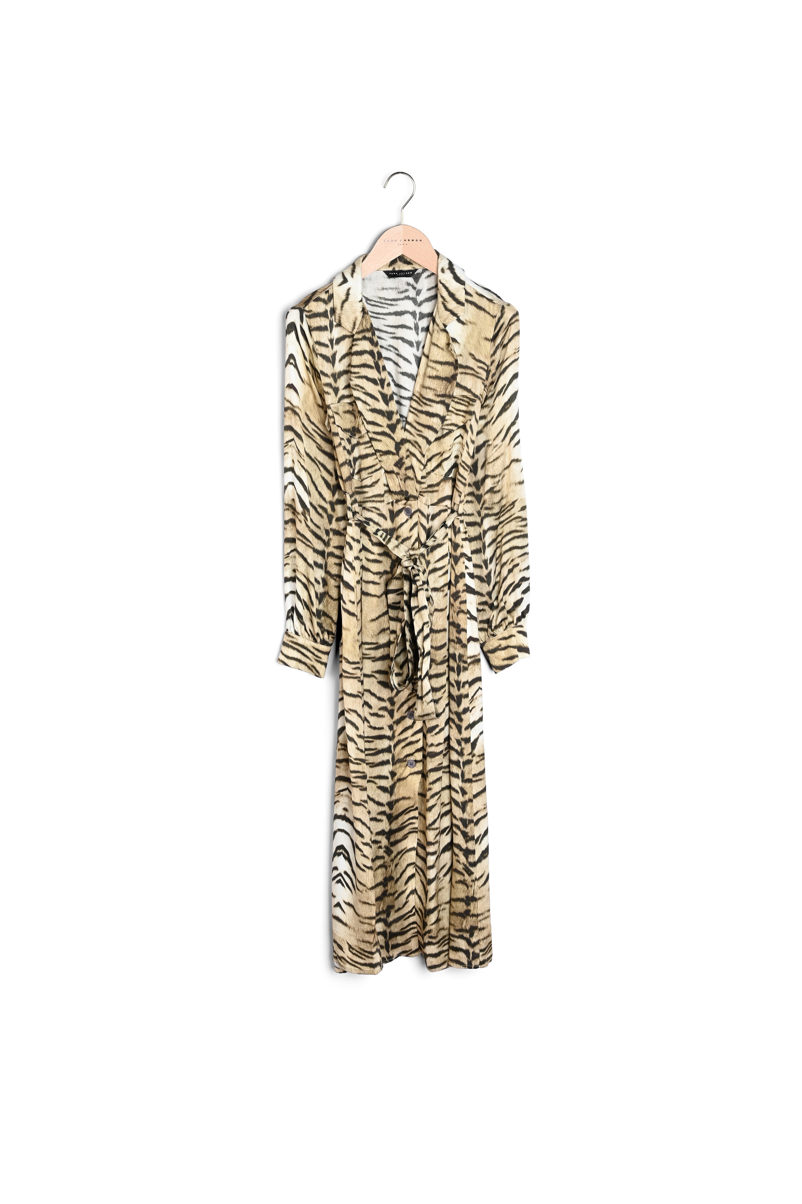Robe Ruxy beige imprimé zèbre Tara Jarmon seconde main photo 6