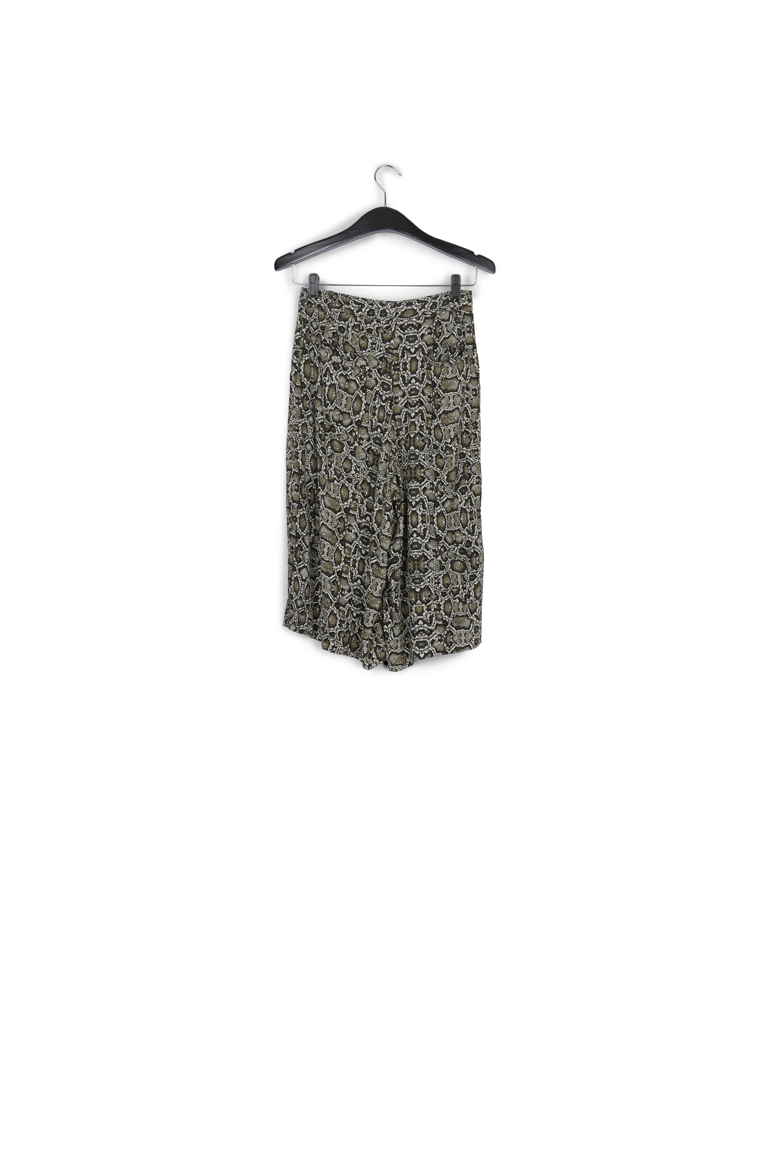 Kakigroene short met slangenprint RE—SSENTIEL tweedehands photo 2
