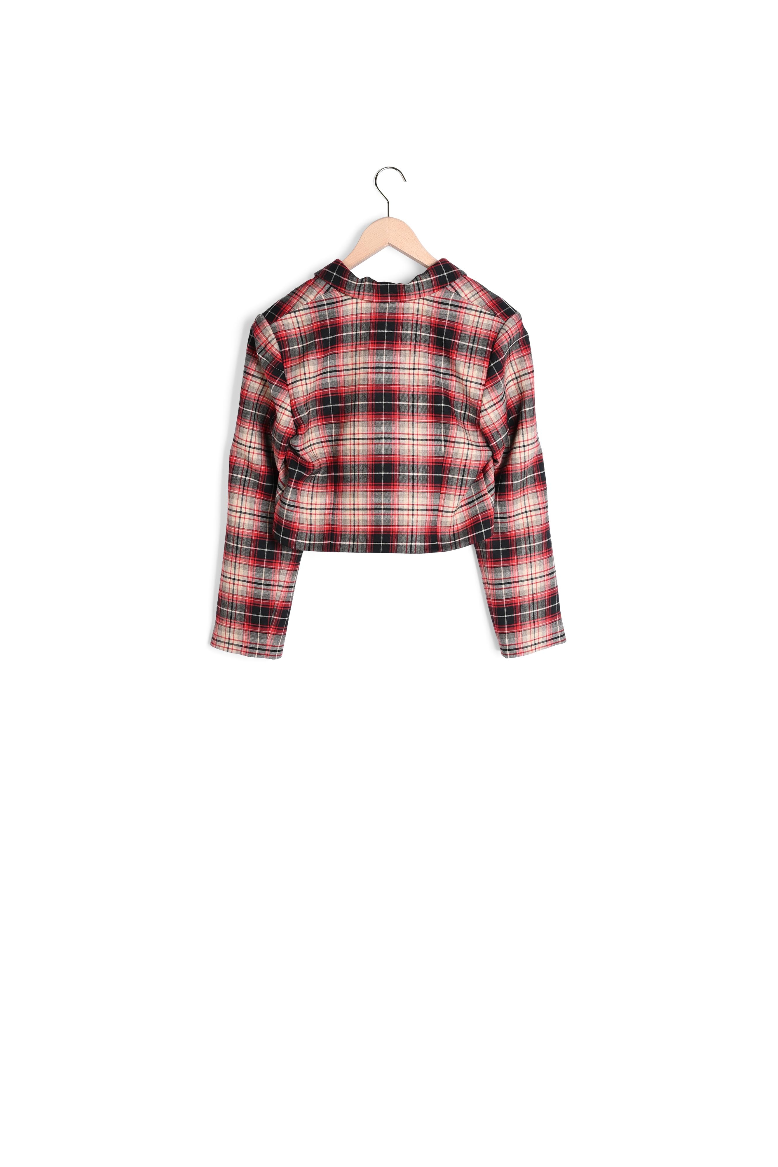 Veste Vivick rouge en tartan Tara Jarmon seconde main photo 8