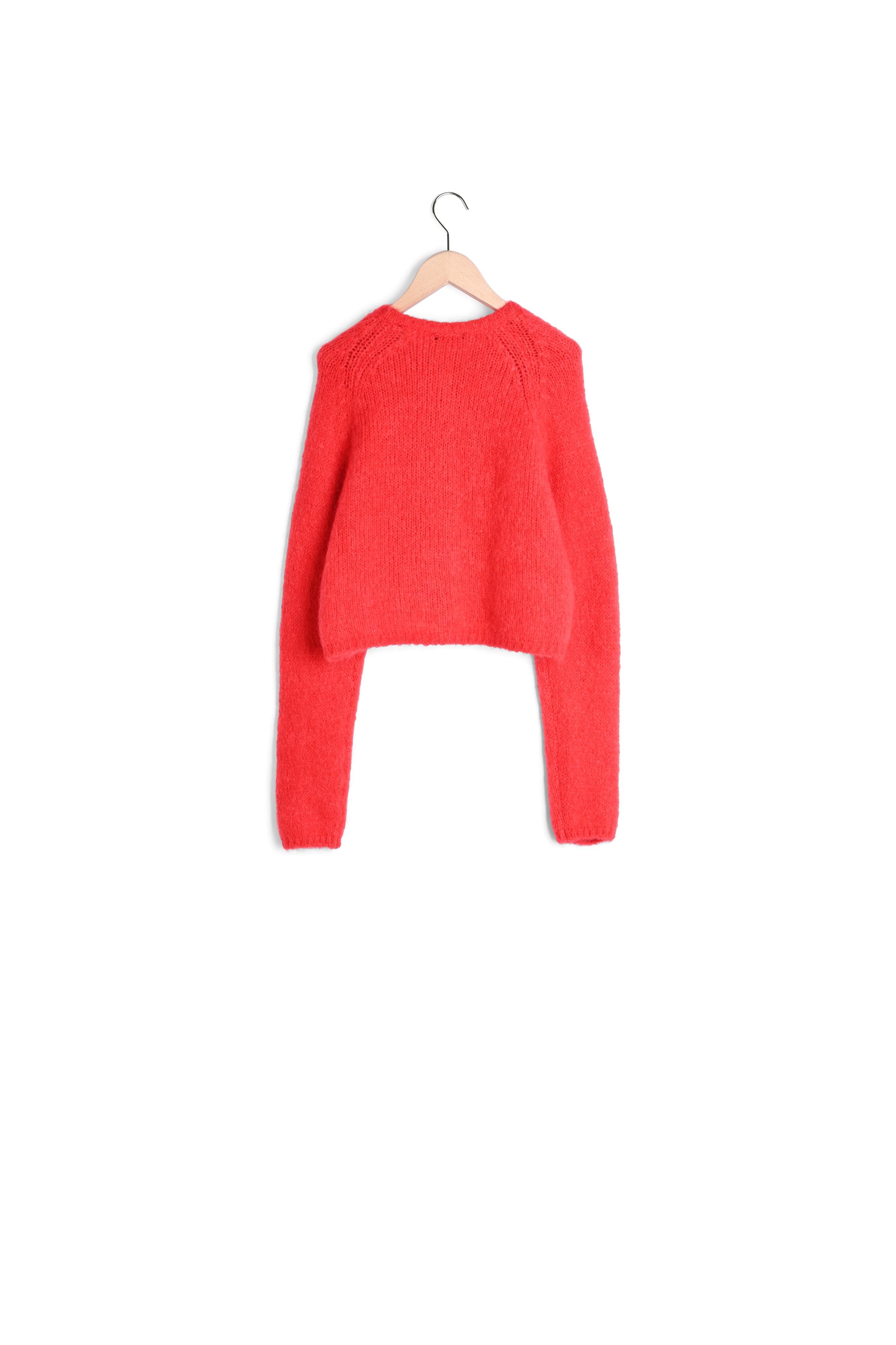 Gilet Glory rouge en mohair Tara Jarmon seconde main photo 7