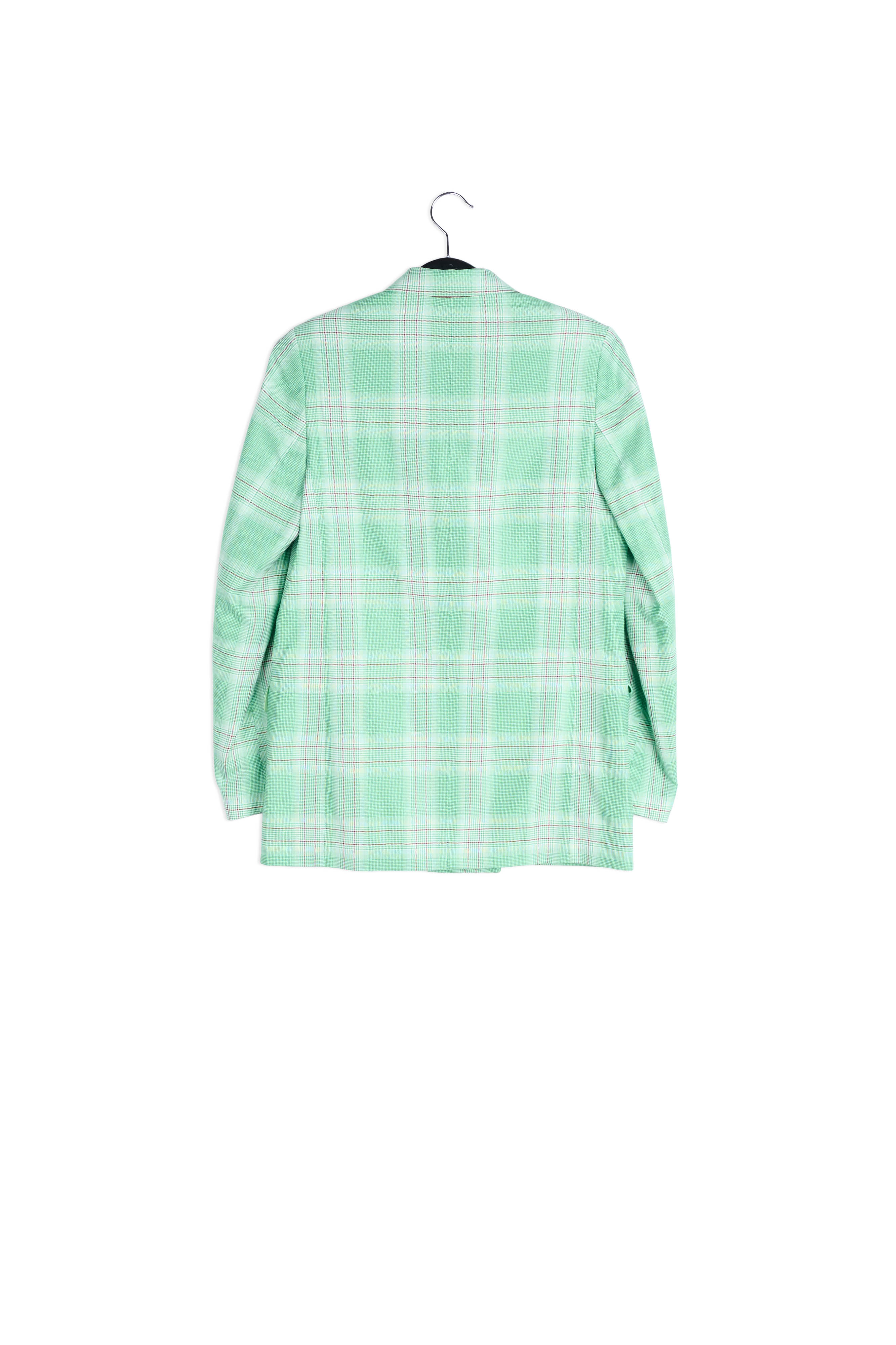 Green plaid double-breasted blazer RE—SSENTIEL second-hand photo 2