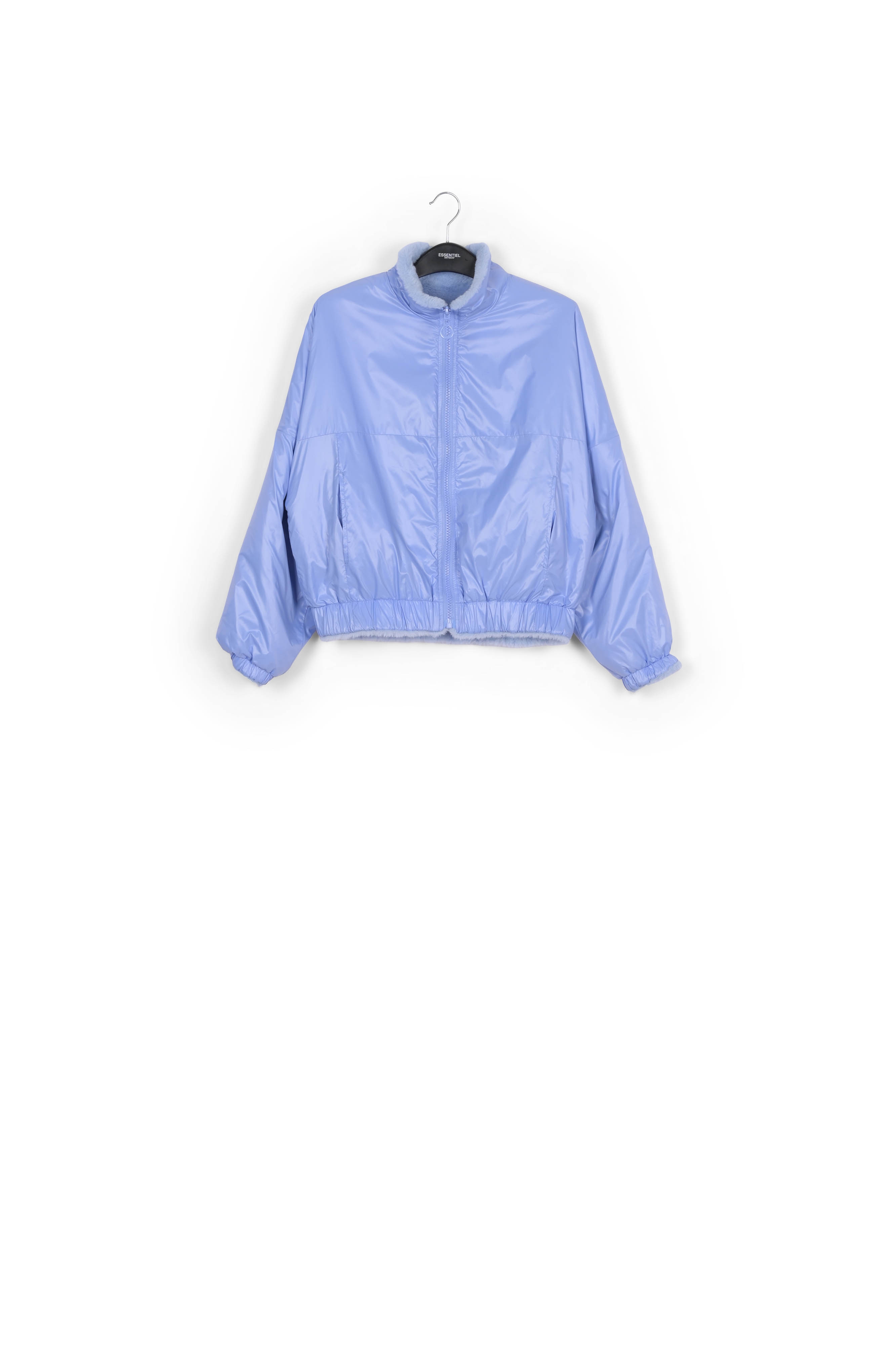 Light blue reversible bomber jacket RE—SSENTIEL second-hand photo 1
