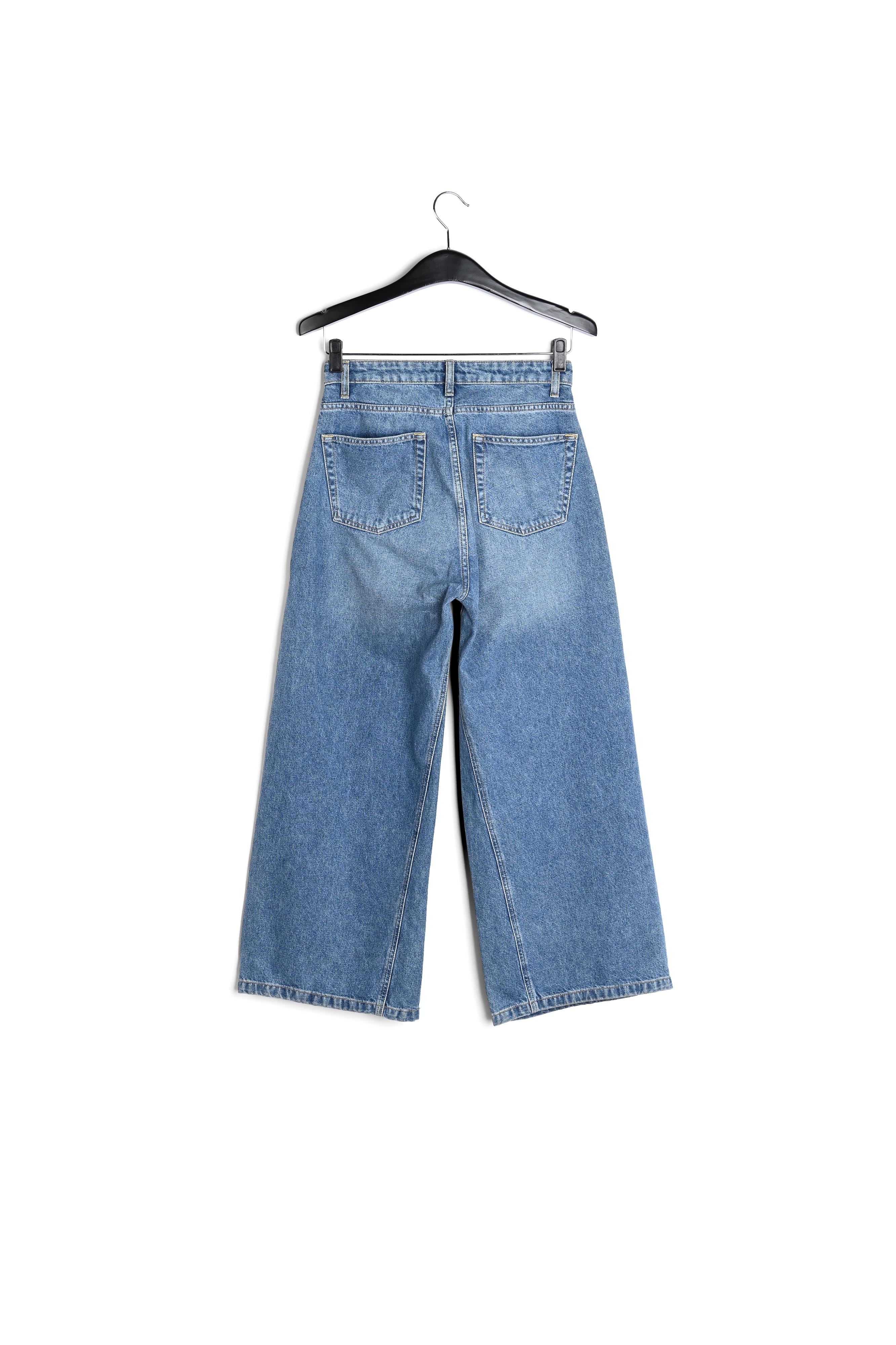 Light blue 7/8th wide-leg jeans RE—SSENTIEL second-hand photo 2