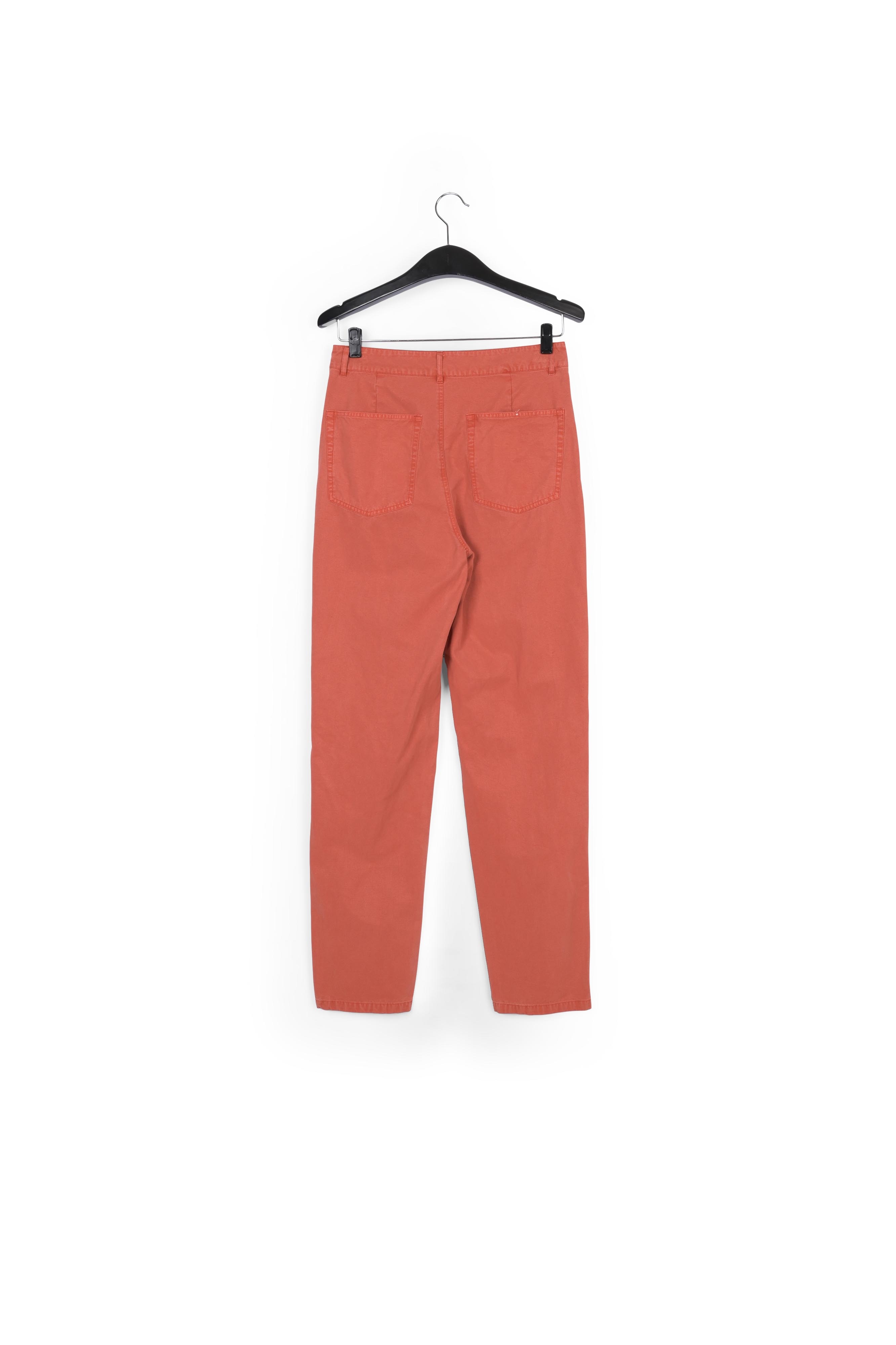 Dark orange carrot-shaped high-rise jeans RE—SSENTIEL second-hand photo 2
