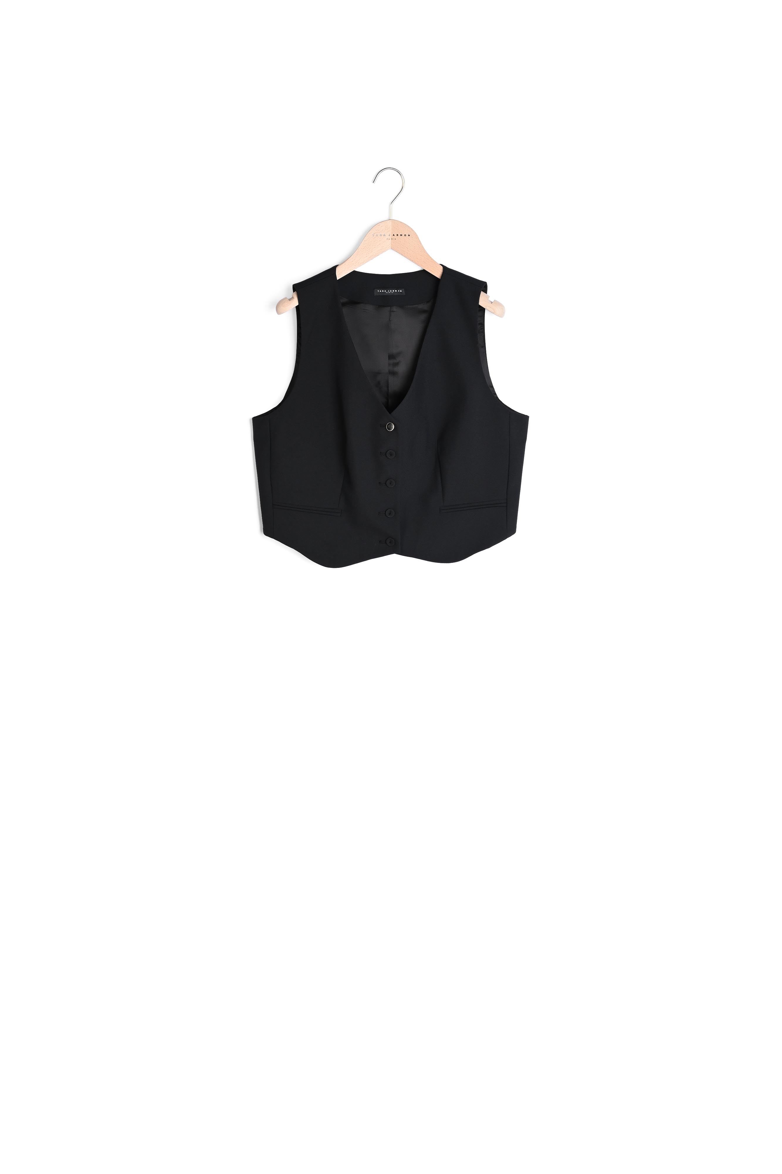 Gilet Gallia noir en laine froide Tara Jarmon seconde main photo 5