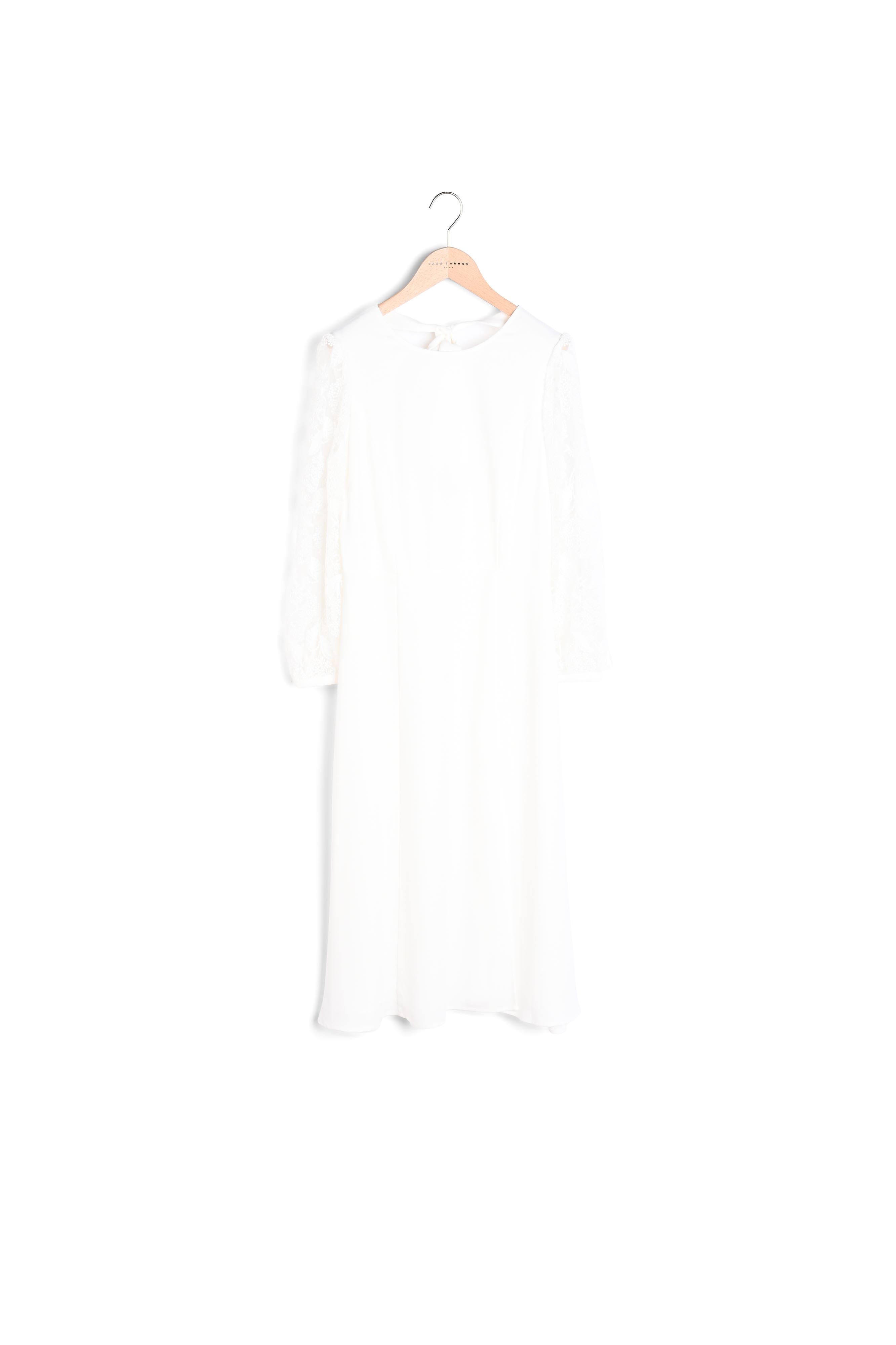 Robe de mariée Rozica en crêpe mat et dentelle Tara Jarmon seconde main photo 1