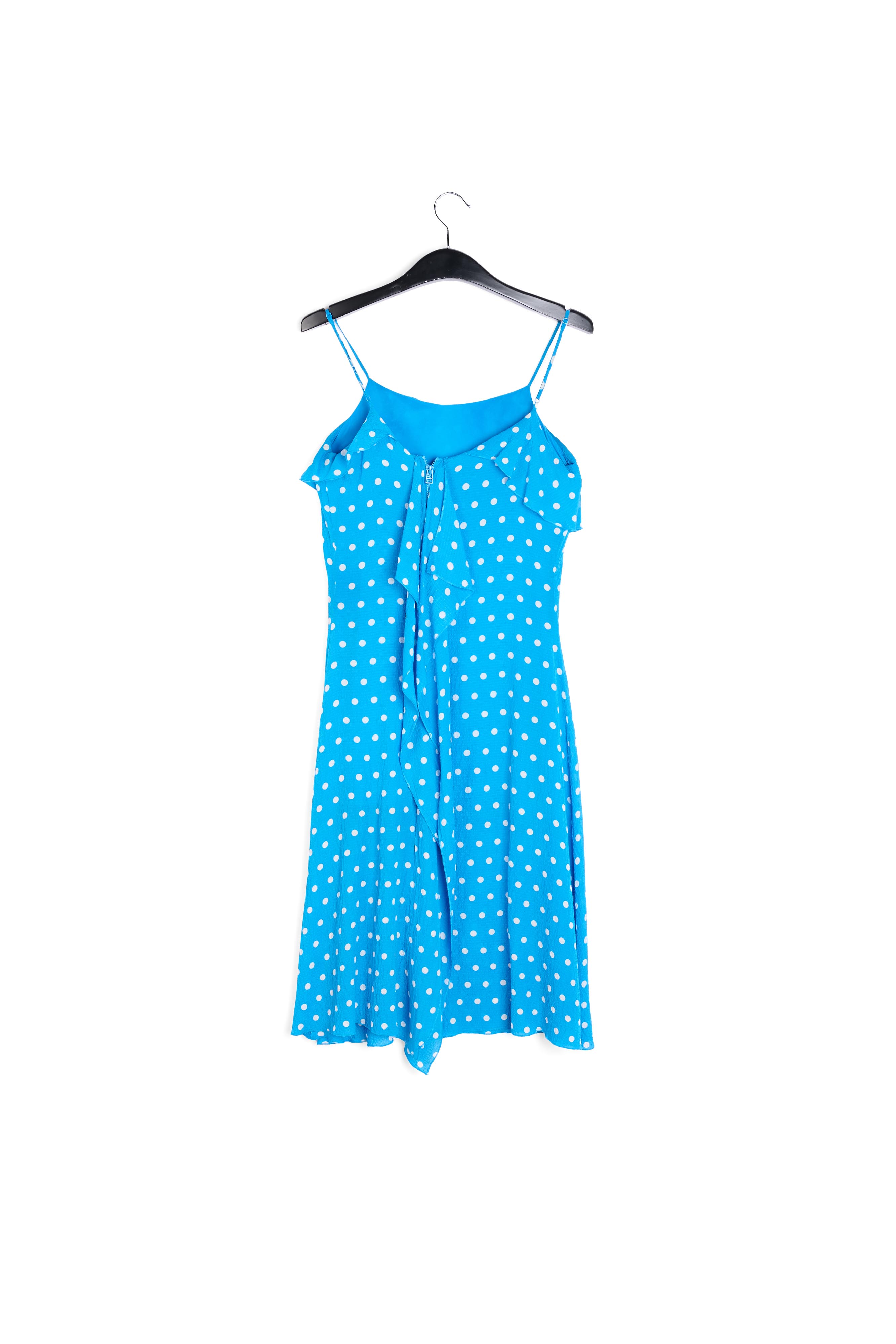 Robe nuisette bleue à pois blancs RE—SSENTIEL seconde main photo 2