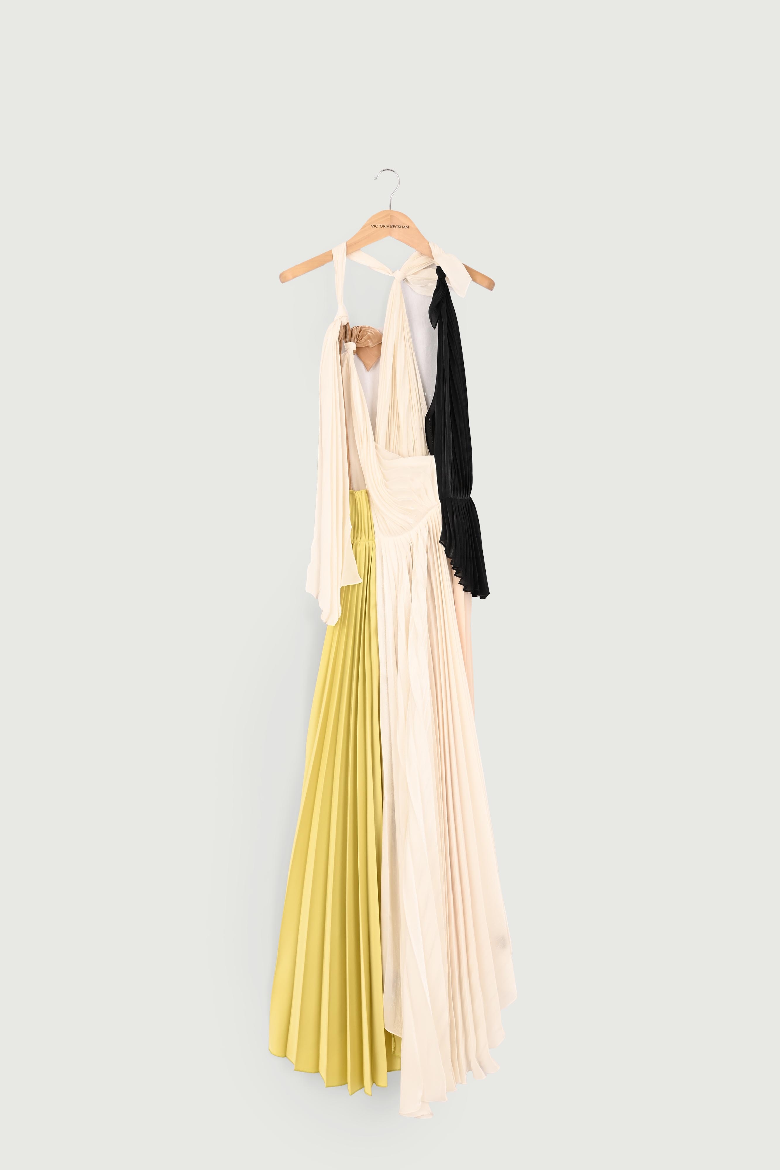 Product photo Asymmetric Pleated V-Neck Dress number 1