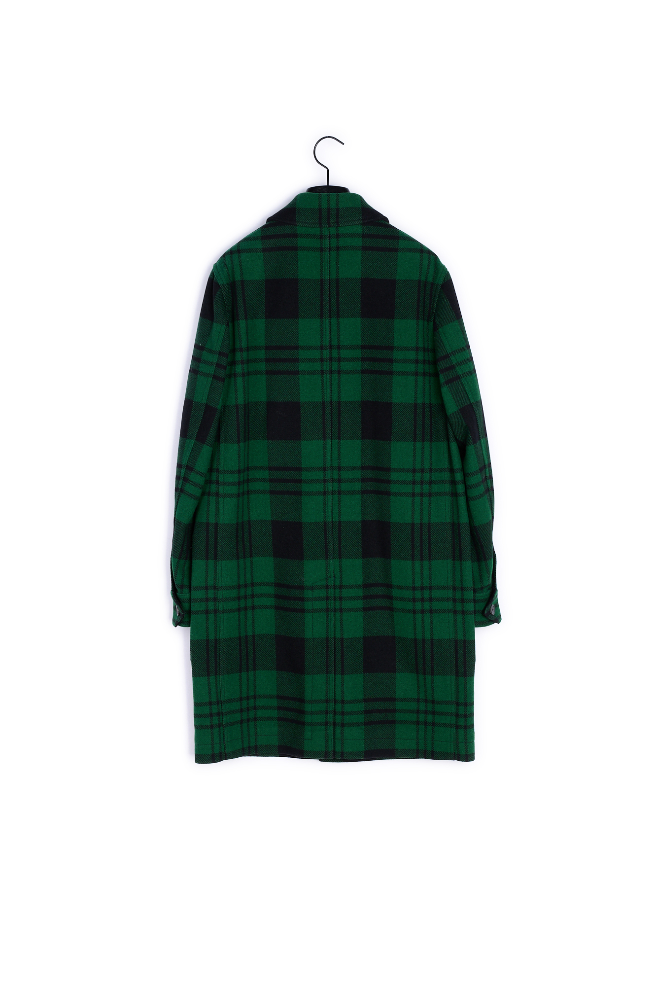 Manteau droit poches plaquees