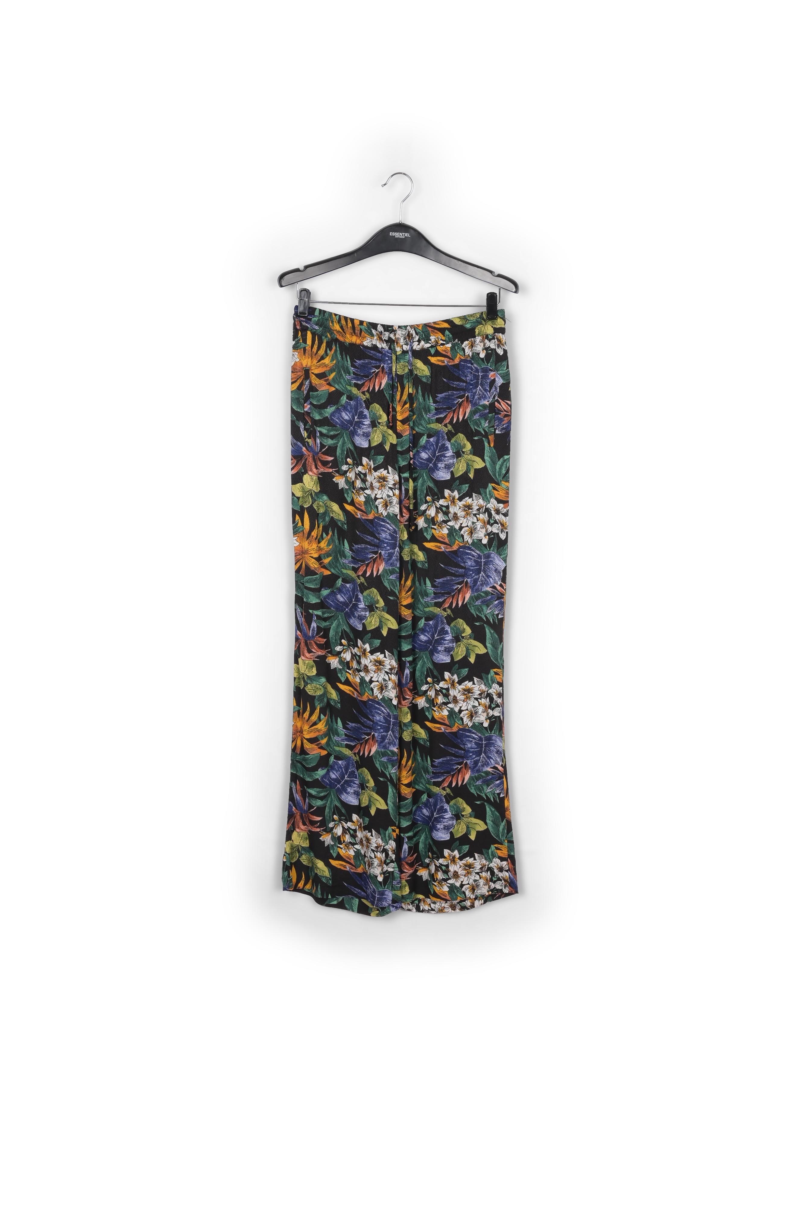 Multicolor floral-print wide-leg pants RE—SSENTIEL second-hand photo 1