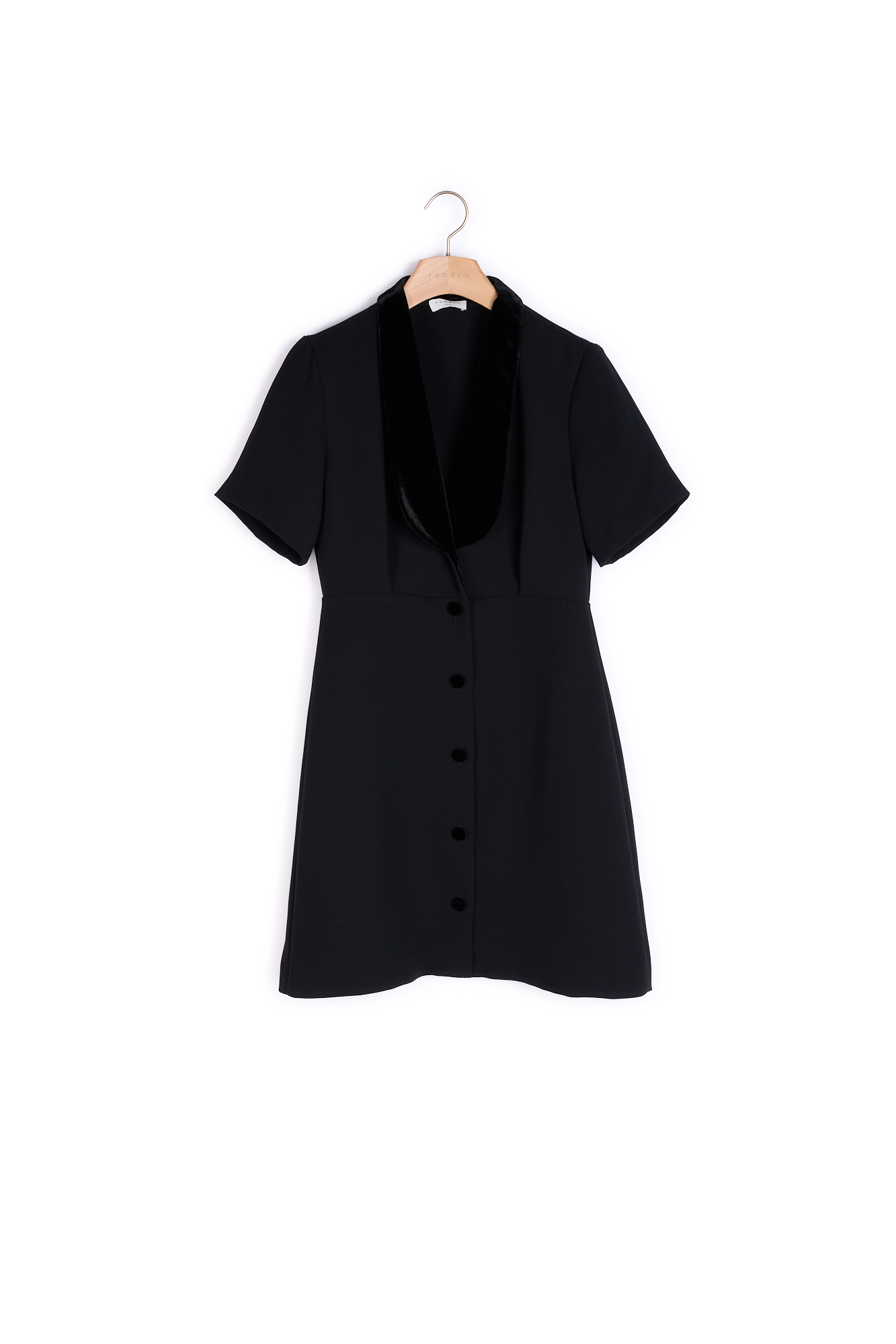 Product photo Short dress with shawl neck number 0