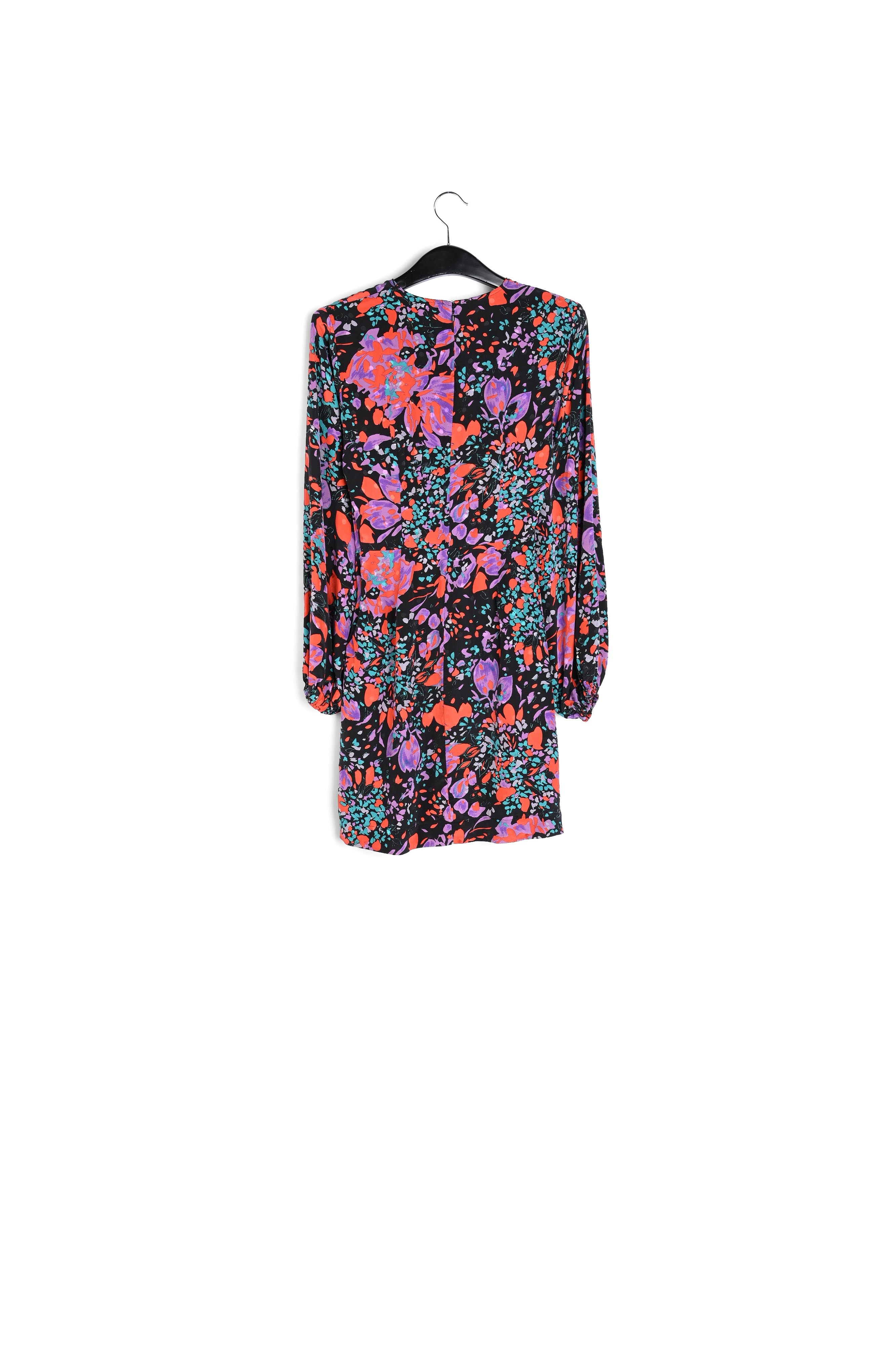 Black silk jacquard mini dress RE—SSENTIEL second-hand photo 2