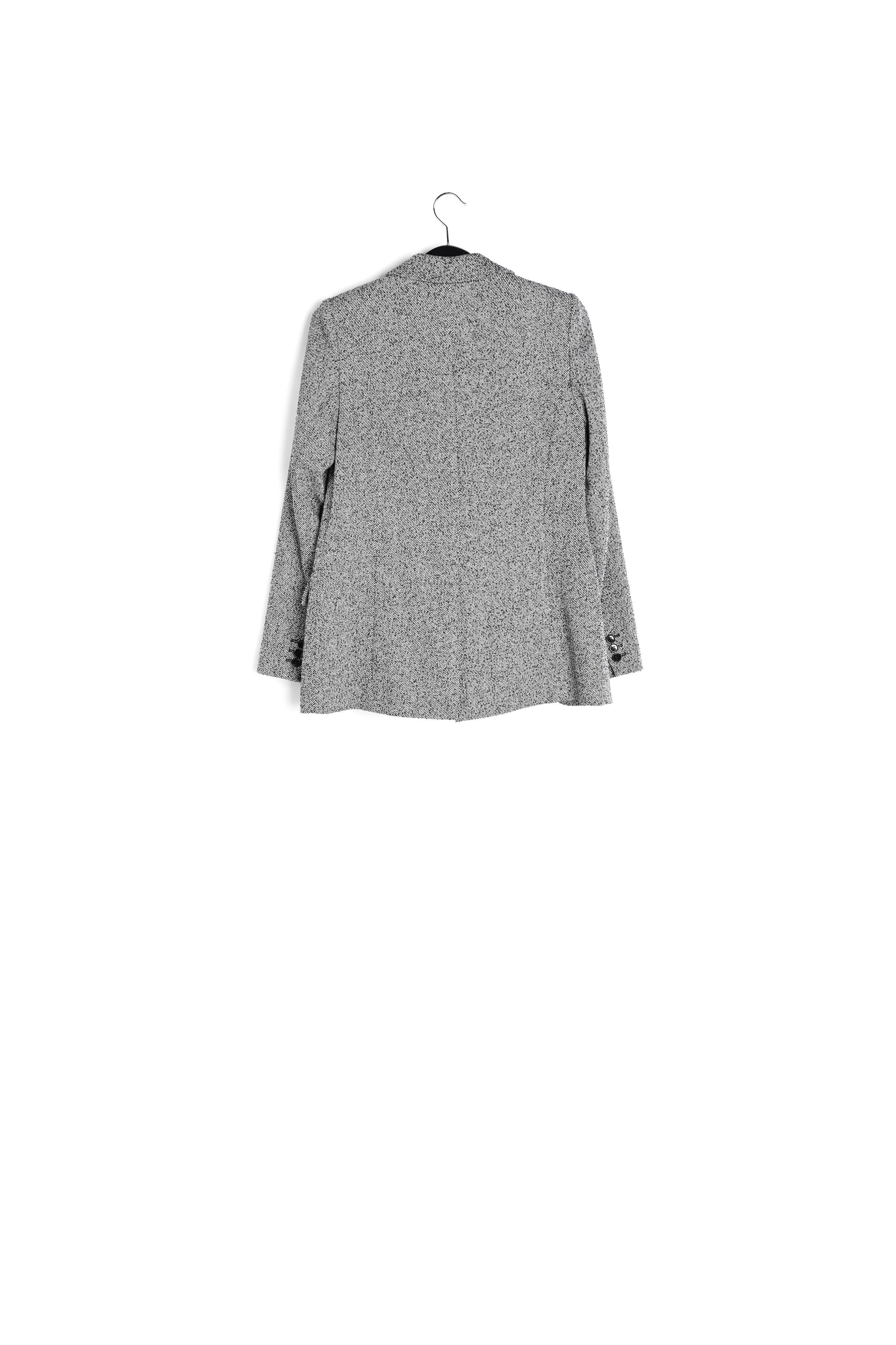 Product photo Grey mélange straight-fit blazer number 1
