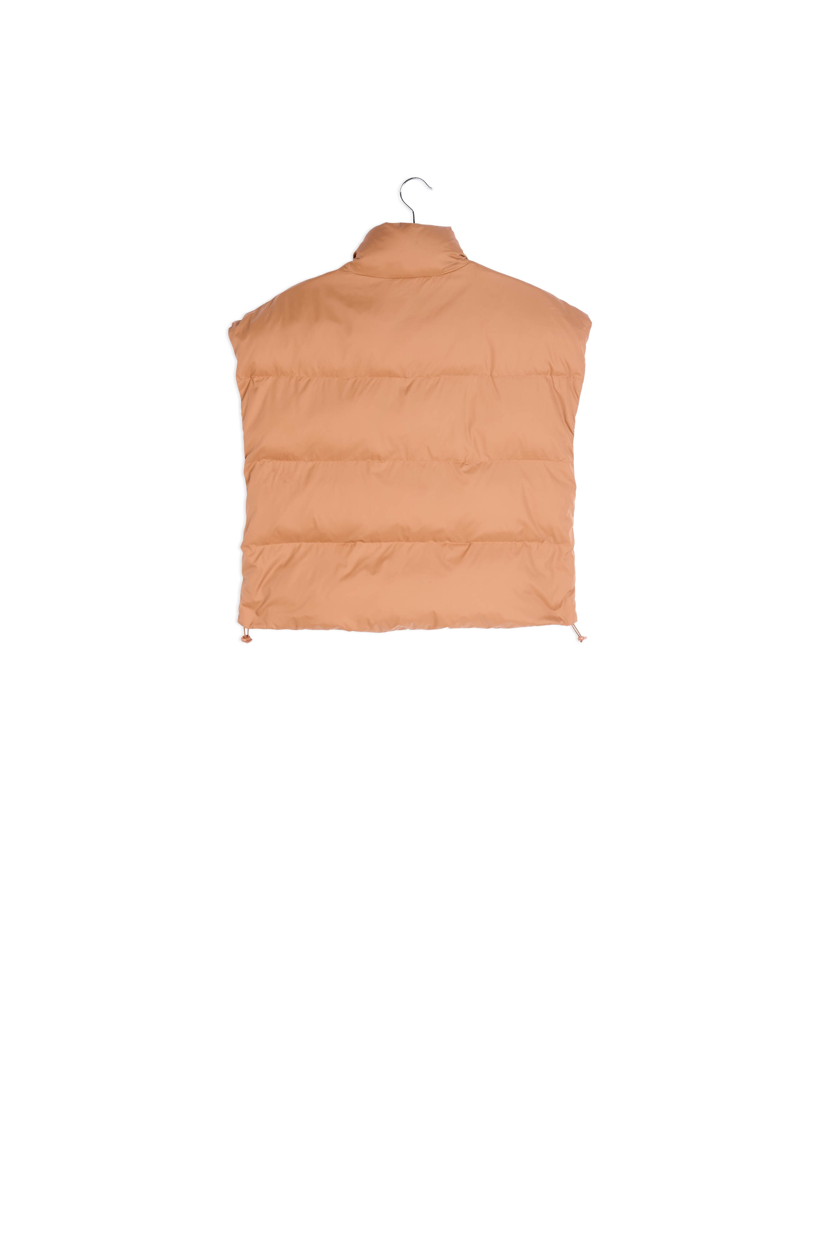 Brown sleeveless puffer jacket RE—SSENTIEL second-hand photo 2