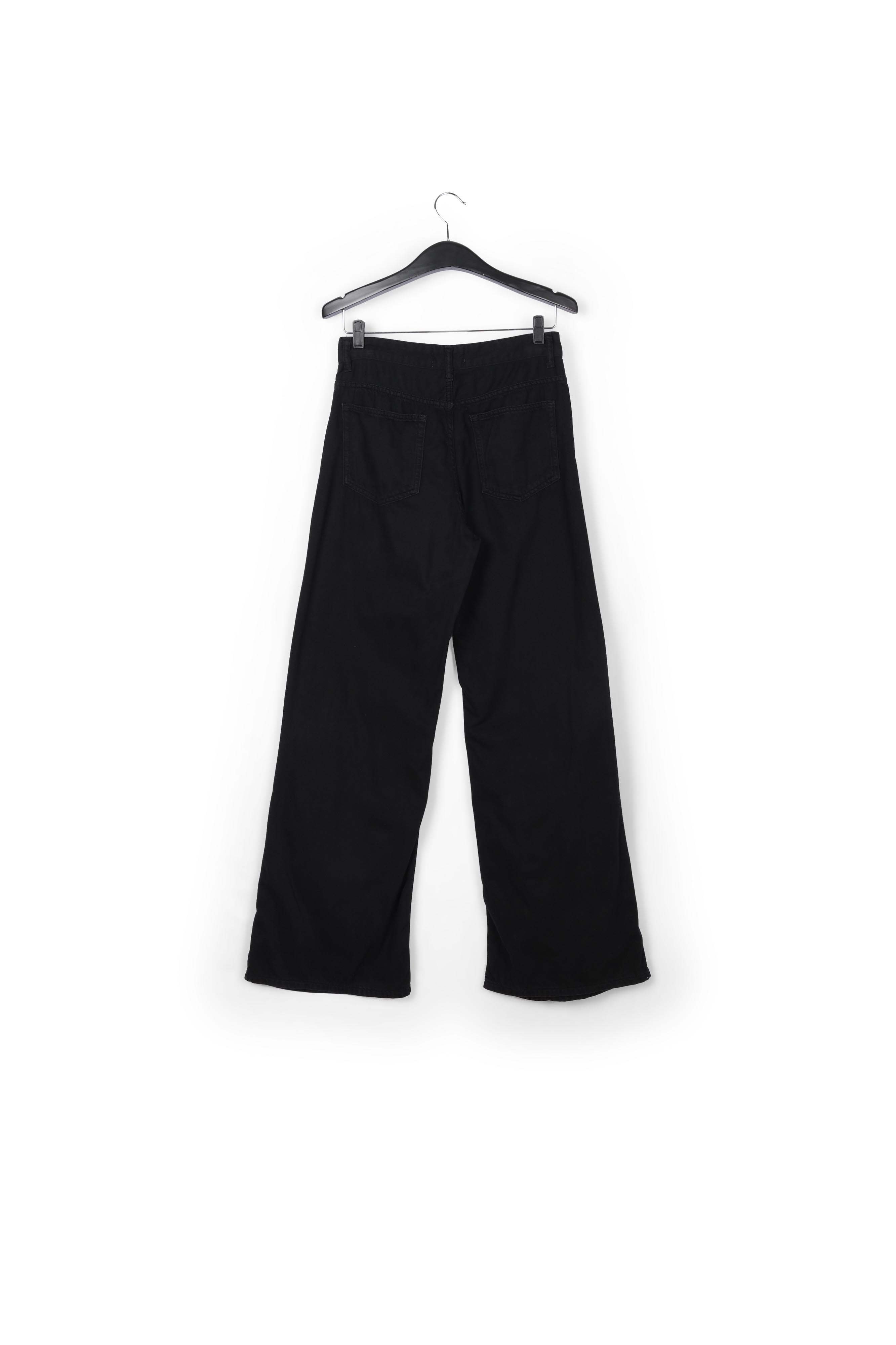 Black denim straight-leg jeans RE—SSENTIEL second-hand photo 2