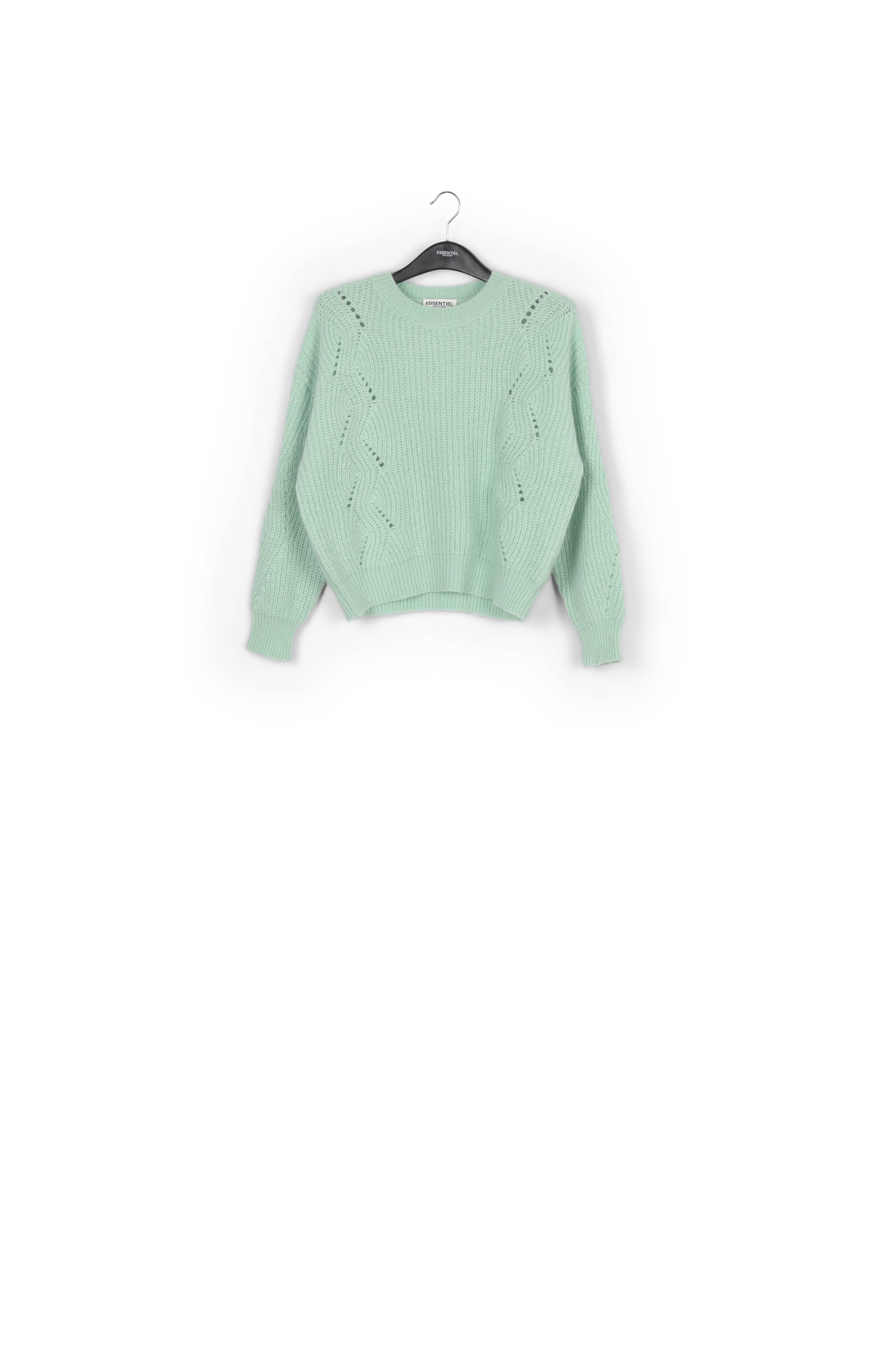 Mint green ribbed mohair-blend sweater RE—SSENTIEL second-hand photo 1