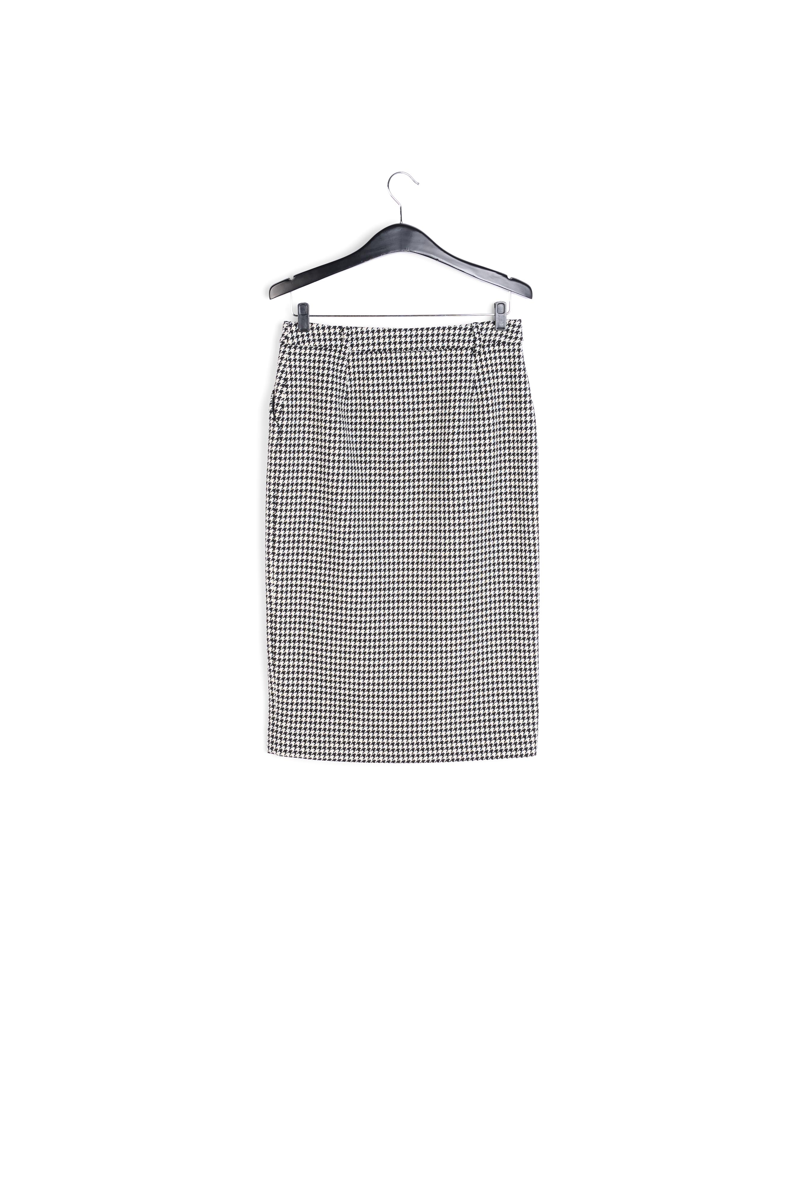 Jupe crayon motif pied-de-poule RE—SSENTIEL seconde main photo 2