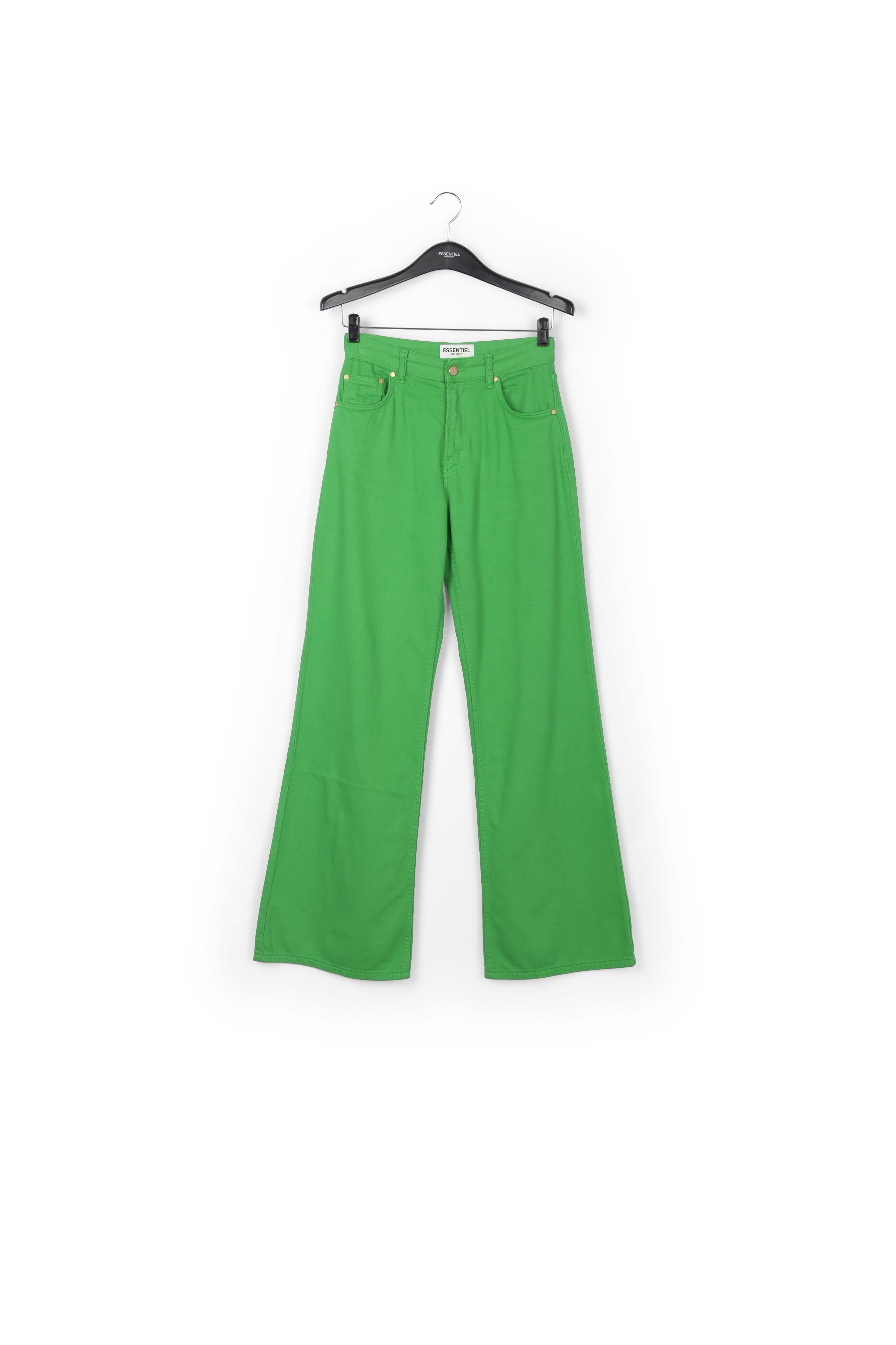 Green denim straight-leg jeans RE—SSENTIEL second-hand photo 1