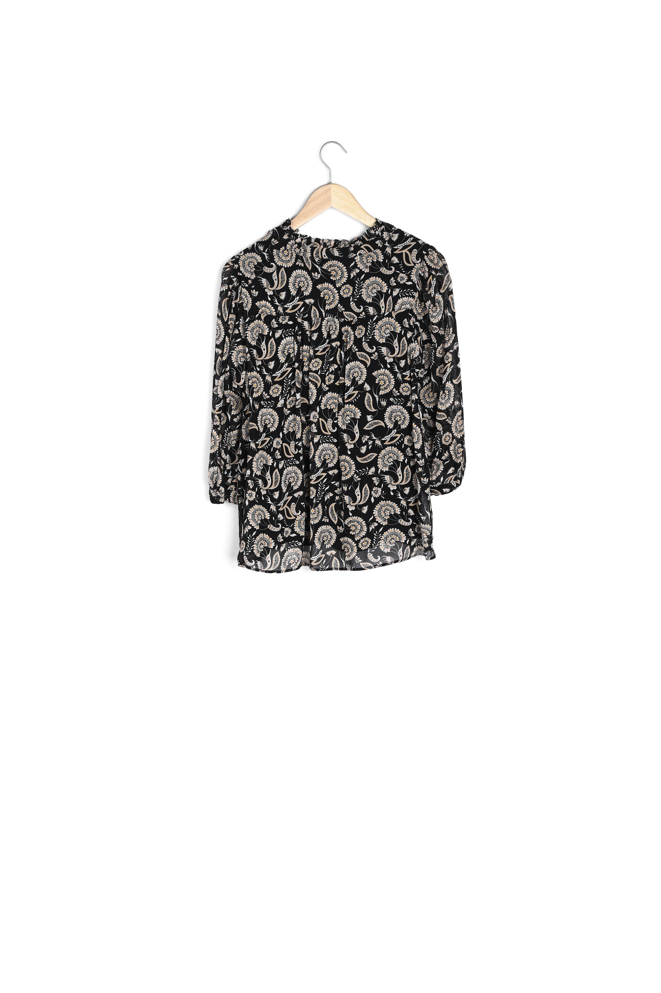 Blouse imprimée noire et blanche Leandra Maison 123 seconde main photo 4