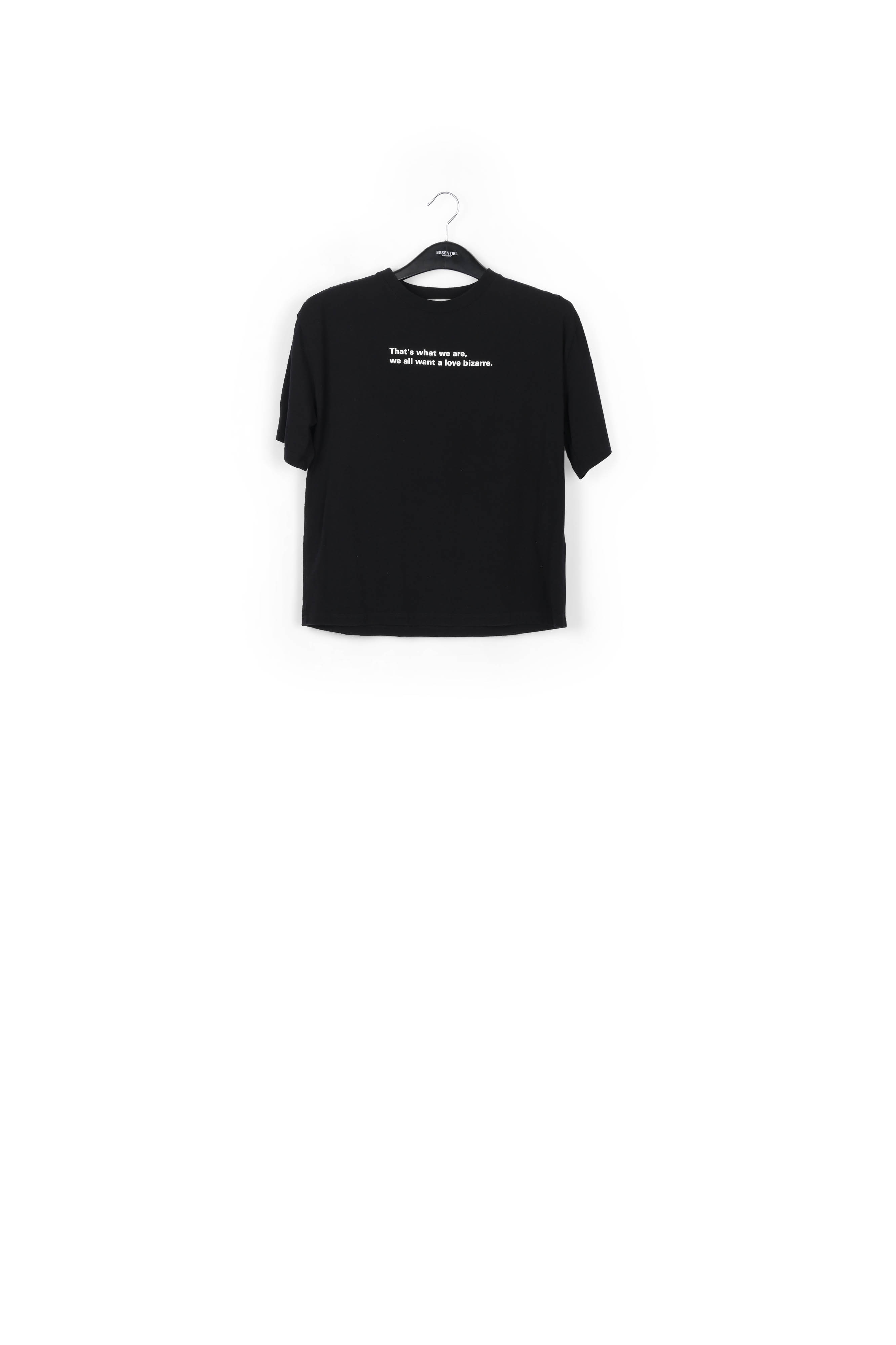 Black printed cotton-jersey t-shirt RE—SSENTIEL second-hand photo 1