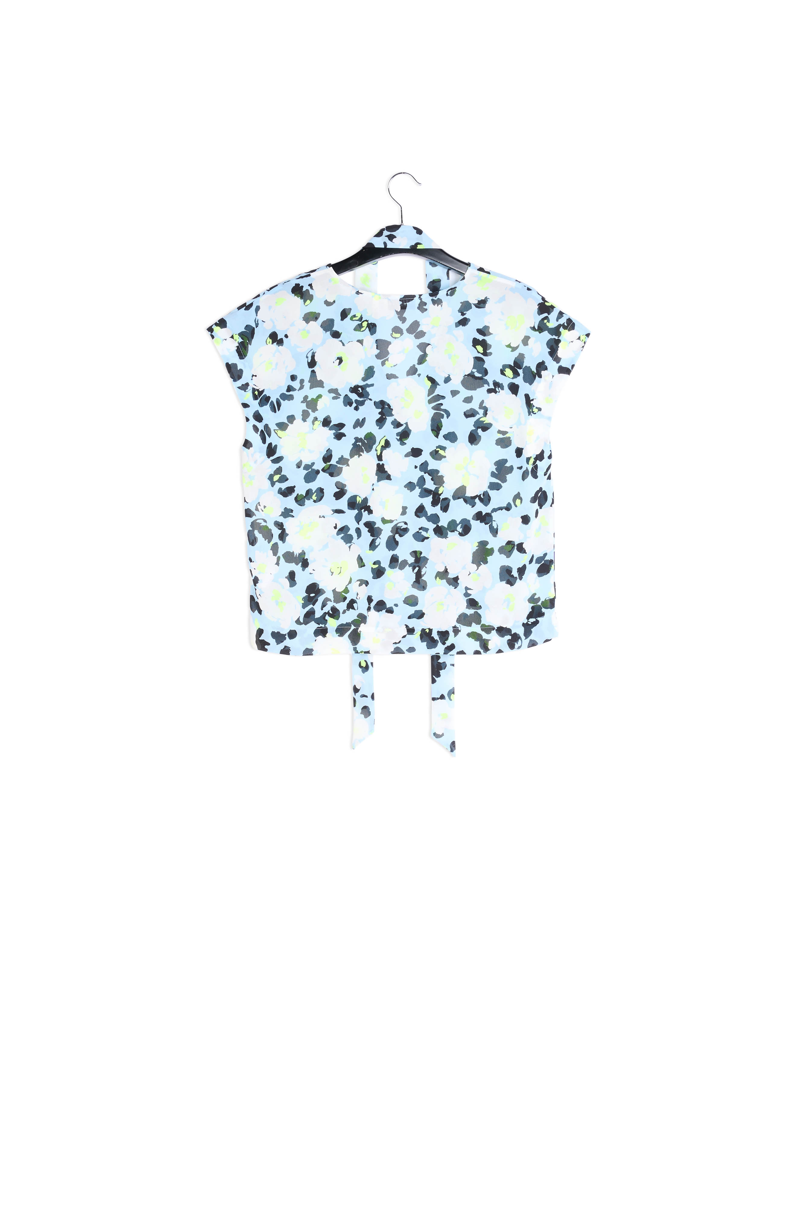 Light blue floral-print top RE—SSENTIEL second-hand photo 2