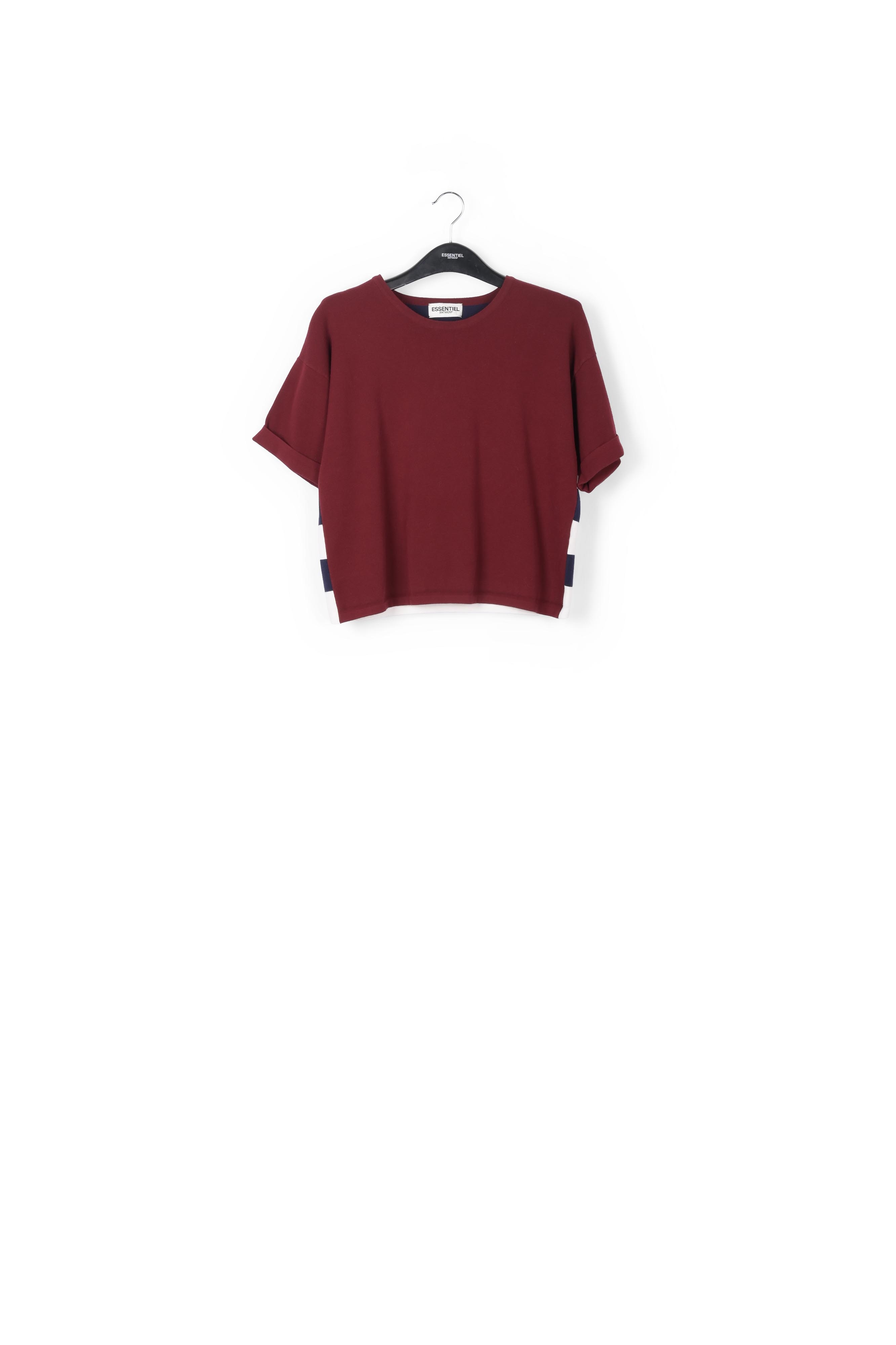 Red striped short-sleeved sweater RE—SSENTIEL second-hand photo 1