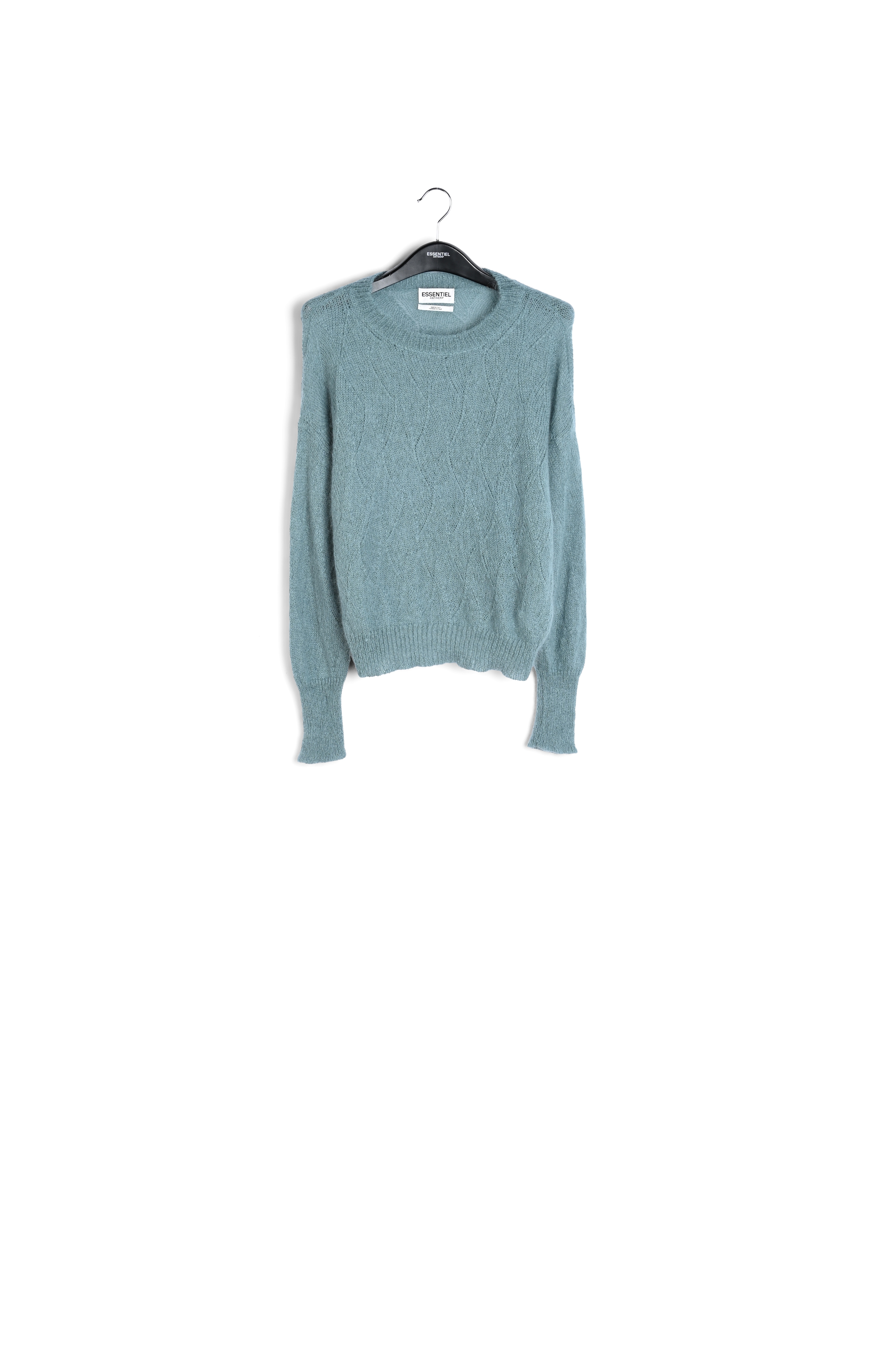 Pull bleu ajouré en mohair RE—SSENTIEL seconde main photo 1