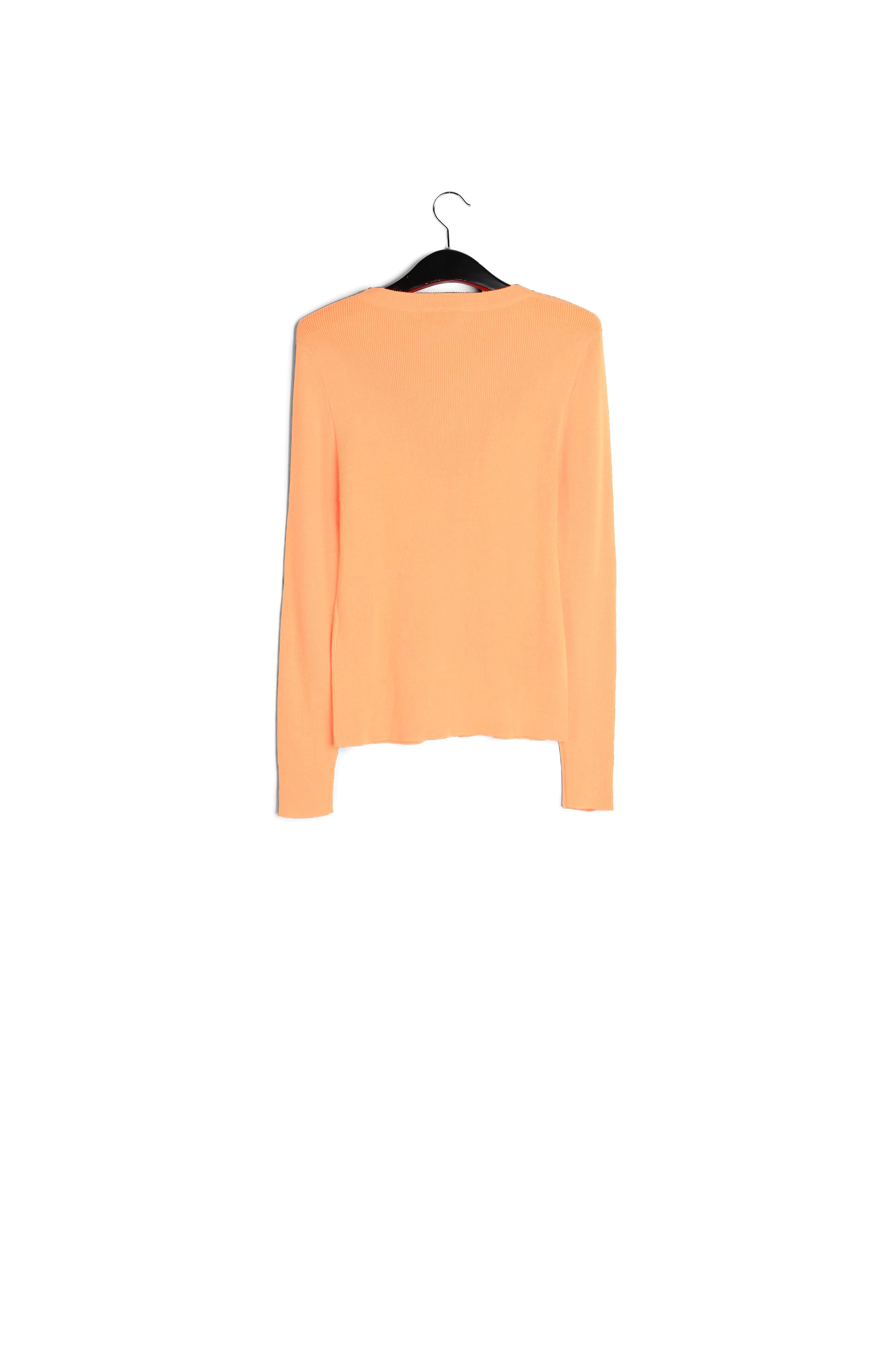 Neon orange rib-knitted sweater RE—SSENTIEL second-hand photo 2