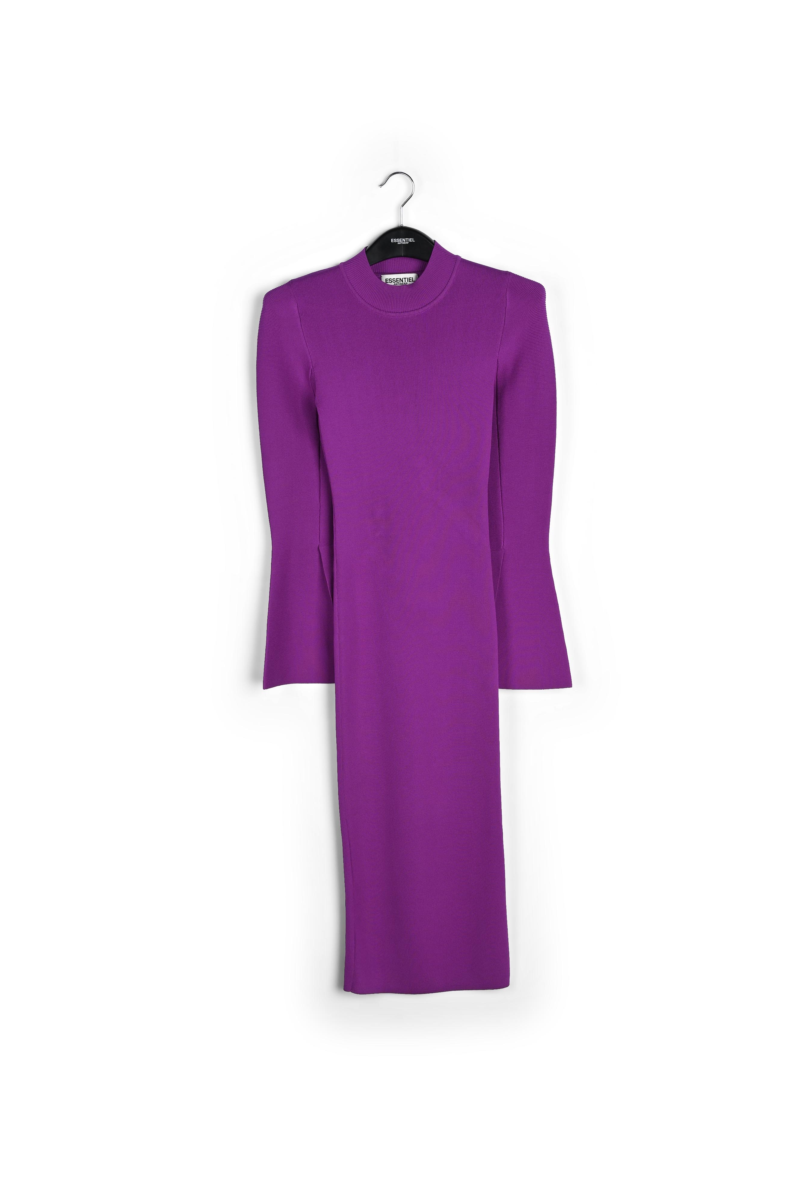 Robe midi en maille pourpre avec manches en trompette RE—SSENTIEL seconde main photo 1