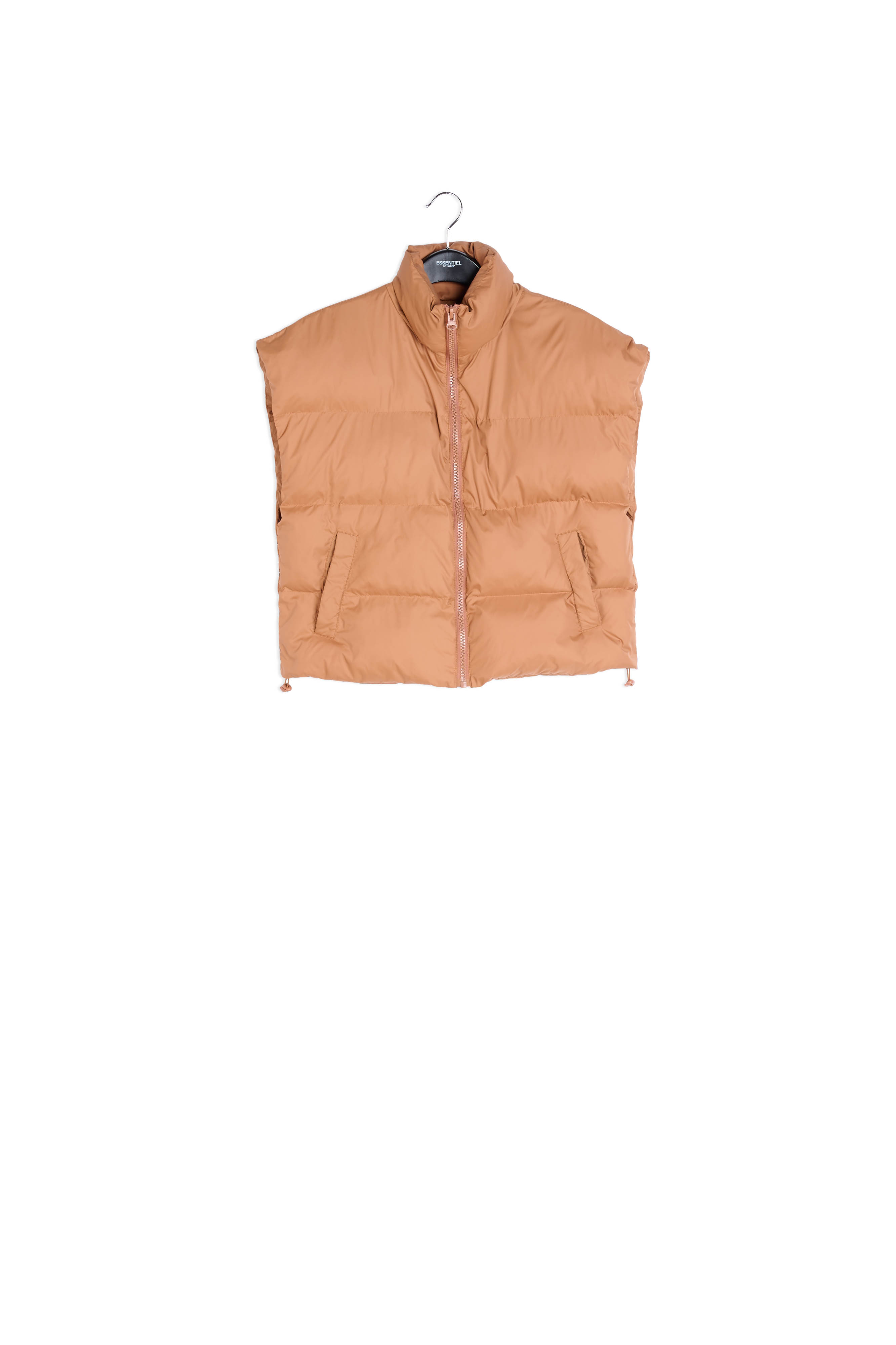 Brown sleeveless puffer jacket RE—SSENTIEL second-hand photo 1