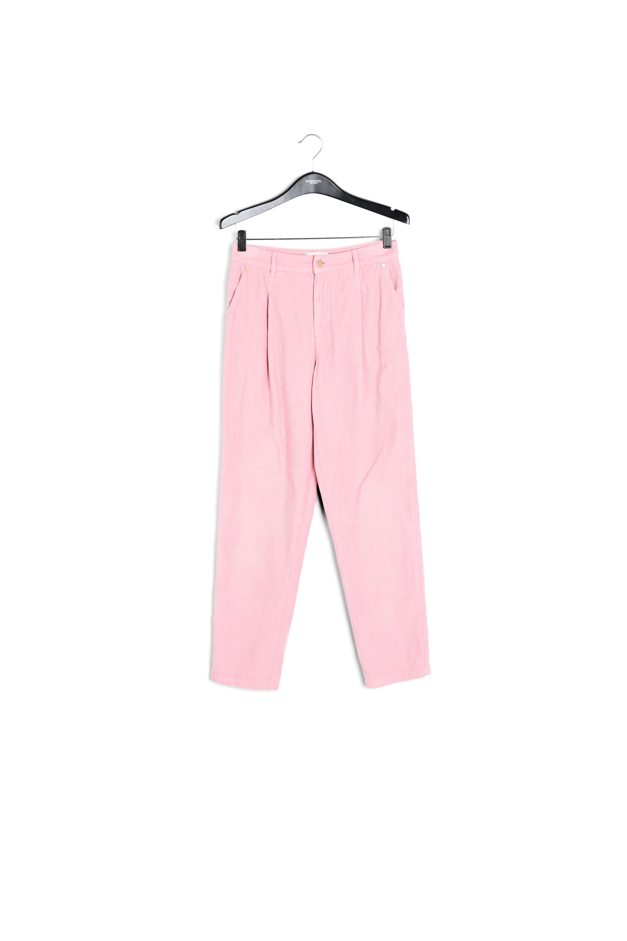 Pantalon en velours rose RE—SSENTIEL seconde main photo 1