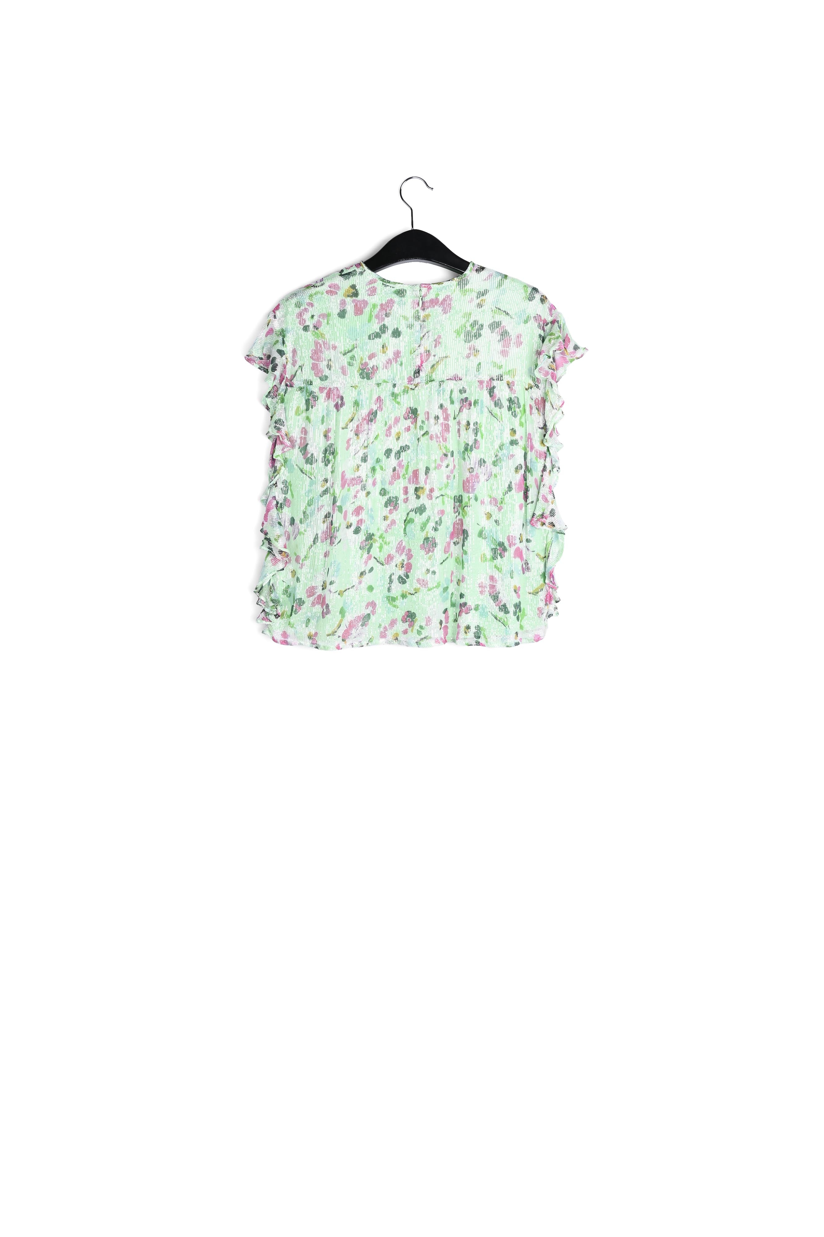 Top vert menthe à  imprimé floral RE—SSENTIEL seconde main photo 2