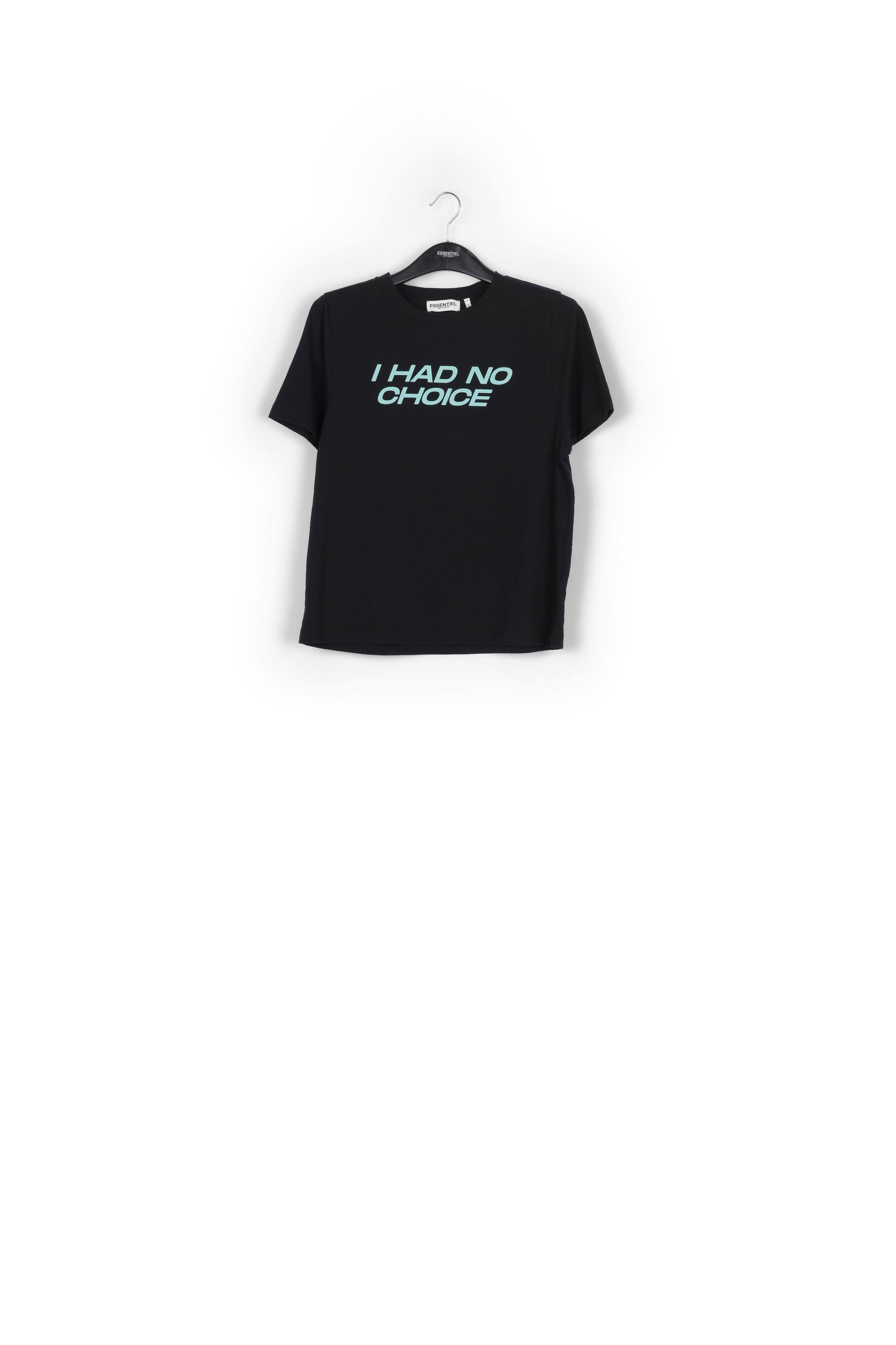 Zwart t-shirt van biokatoen met print RE—SSENTIEL tweedehands photo 1