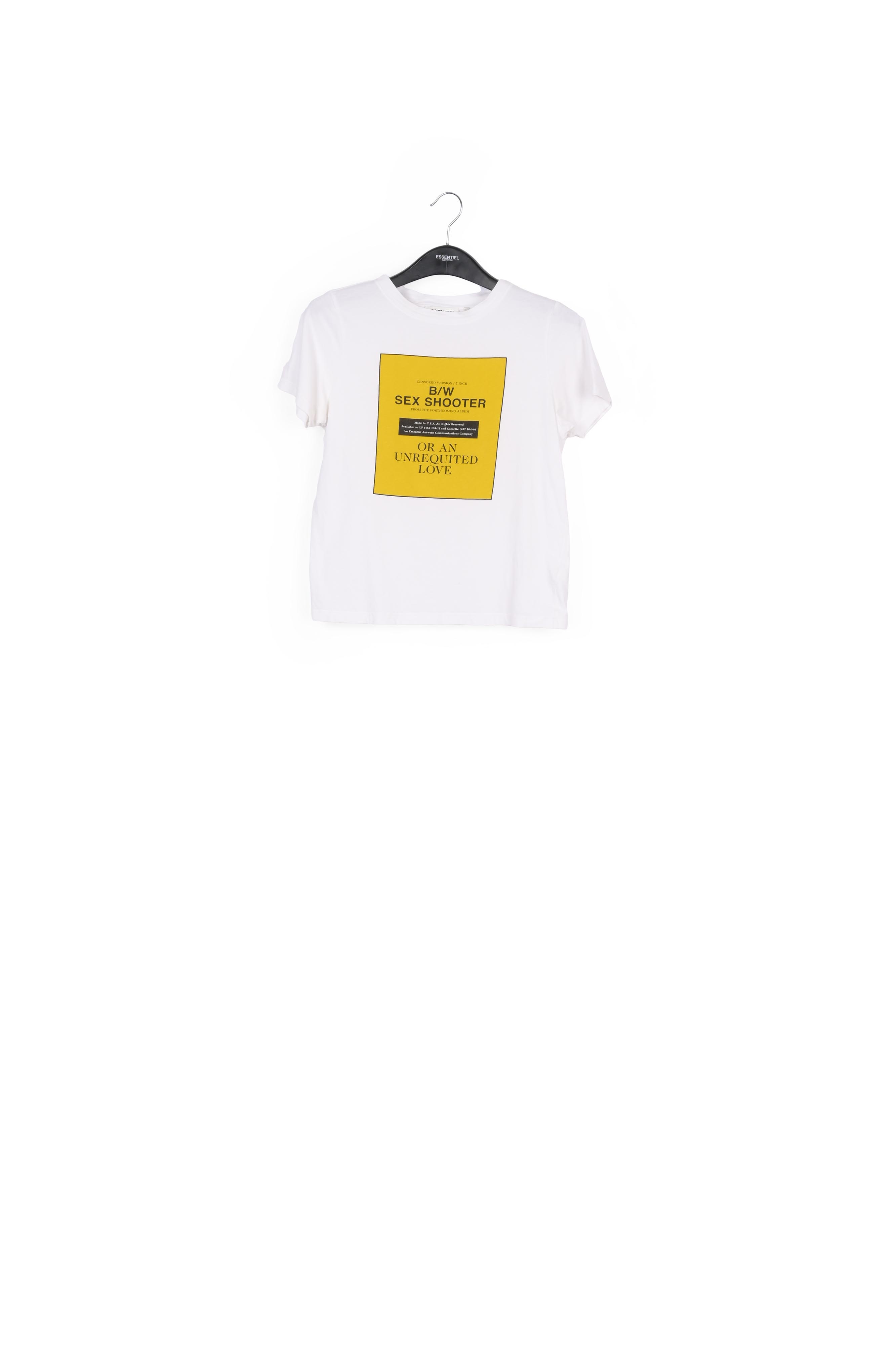 Off-white cotton-jersey 'sex shooter' t-shirt RE—SSENTIEL second-hand photo 1