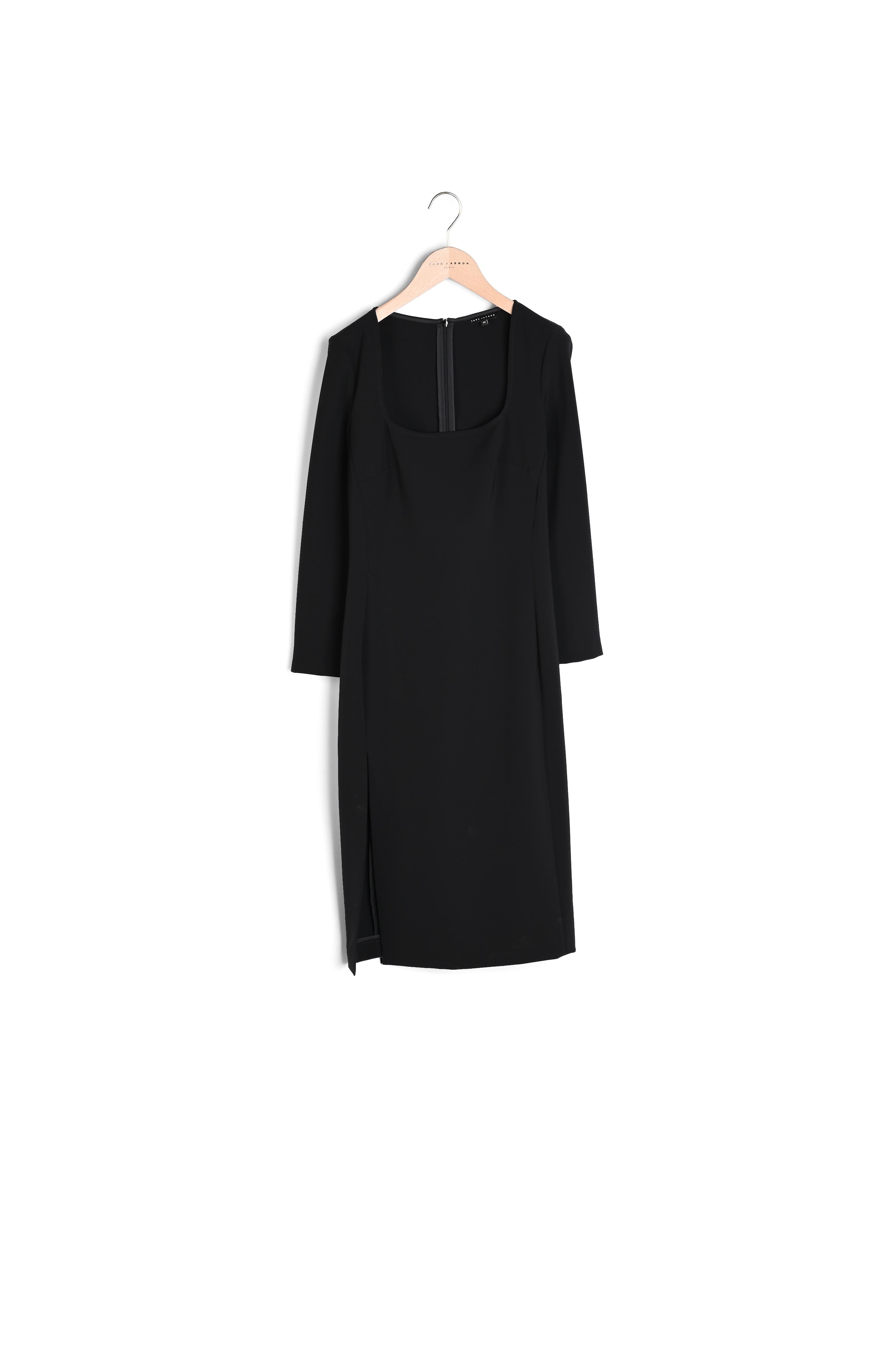 Robe midi Ringo en tailleur stretch noire Tara Jarmon seconde main photo 1