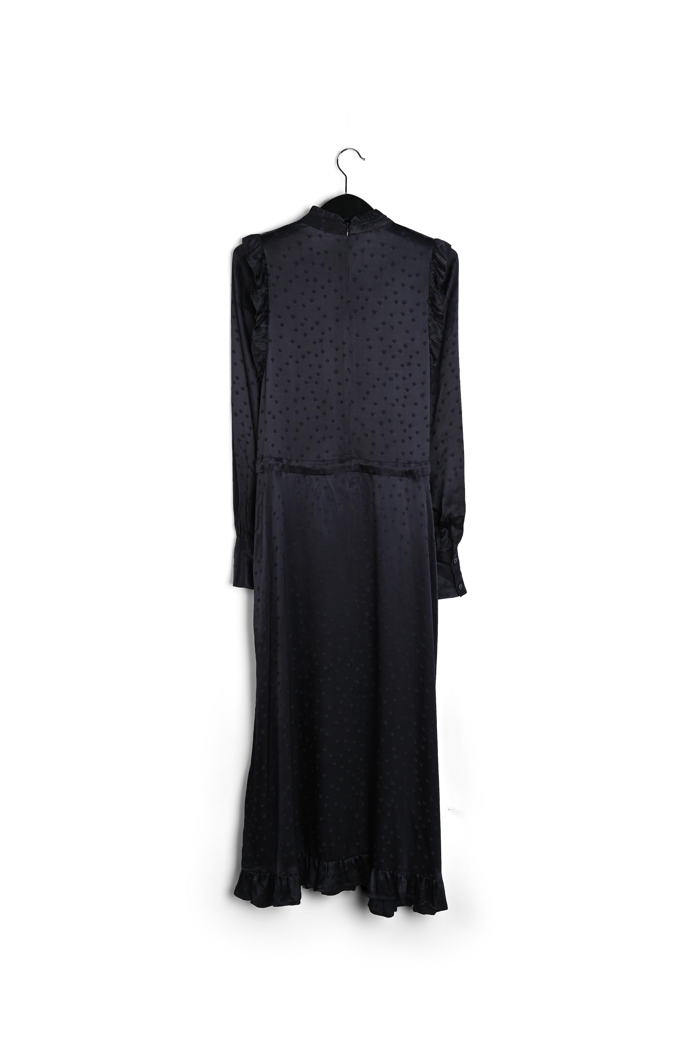 Black jacquard midi dress RE—SSENTIEL second-hand photo 2