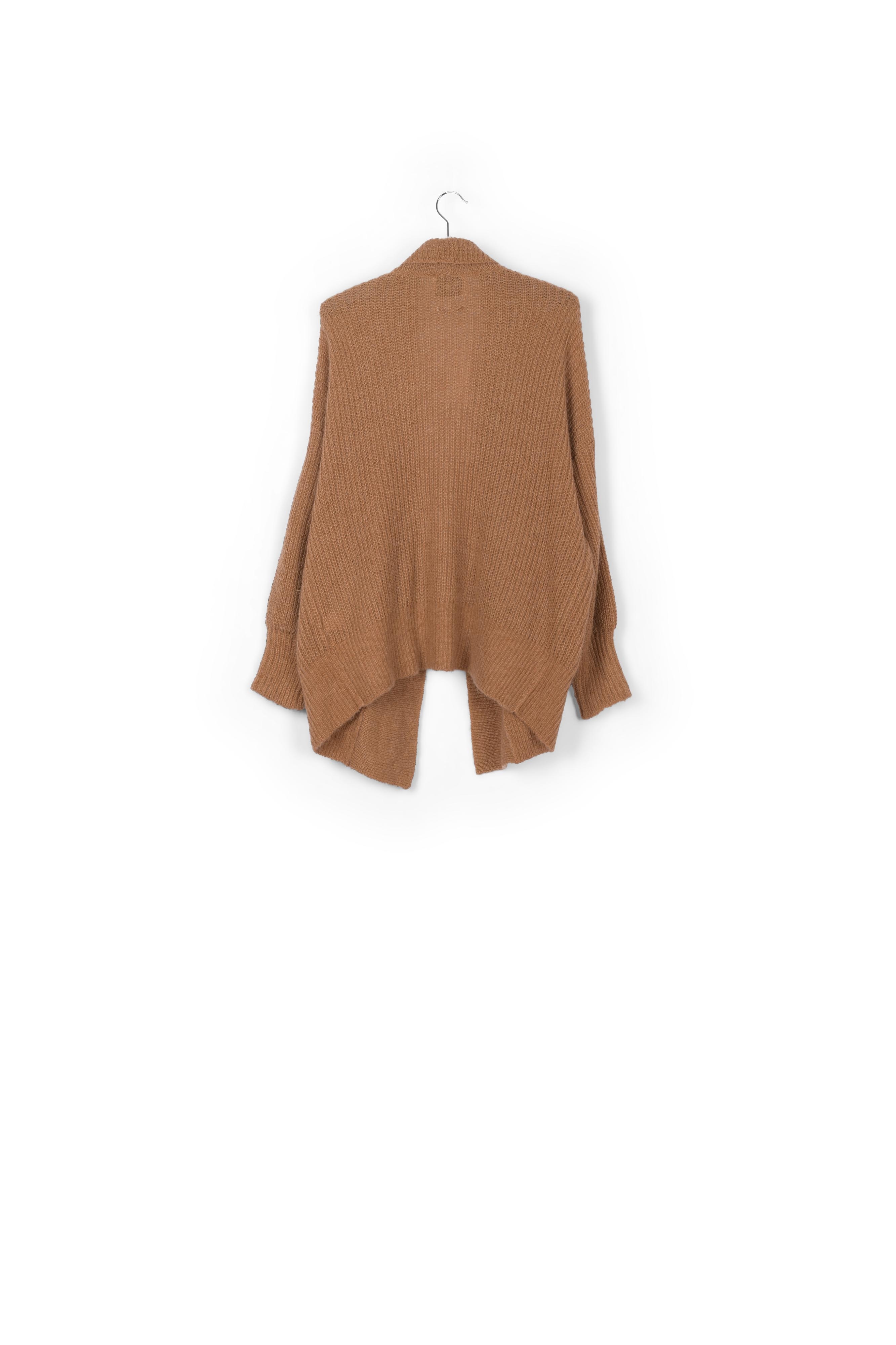 Lichtbruine vest met gevouwen kraag RE—SSENTIEL tweedehands photo 2
