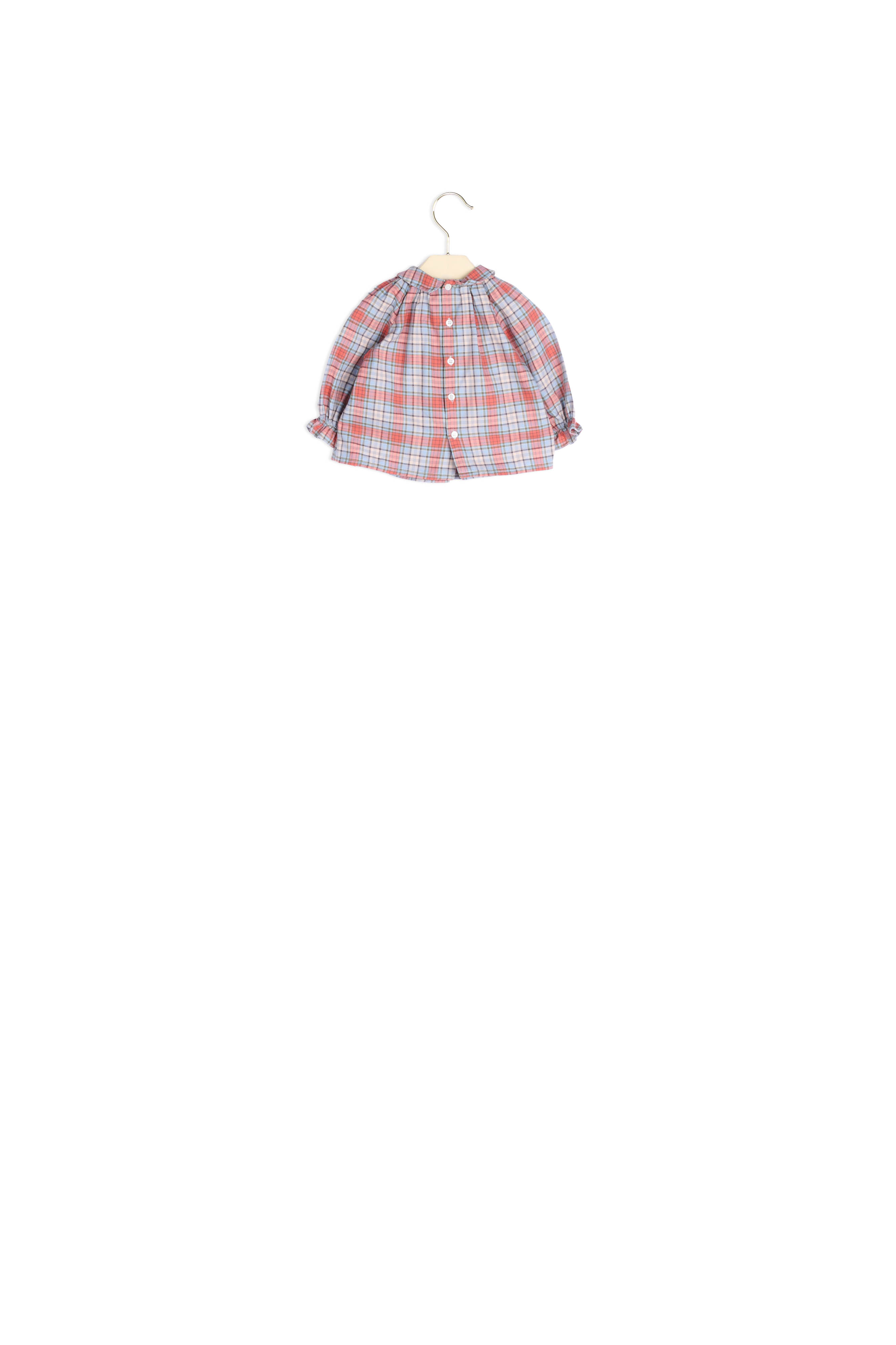 Blouse en twill de coton smockée Bonpoint Vintage seconde main photo 3