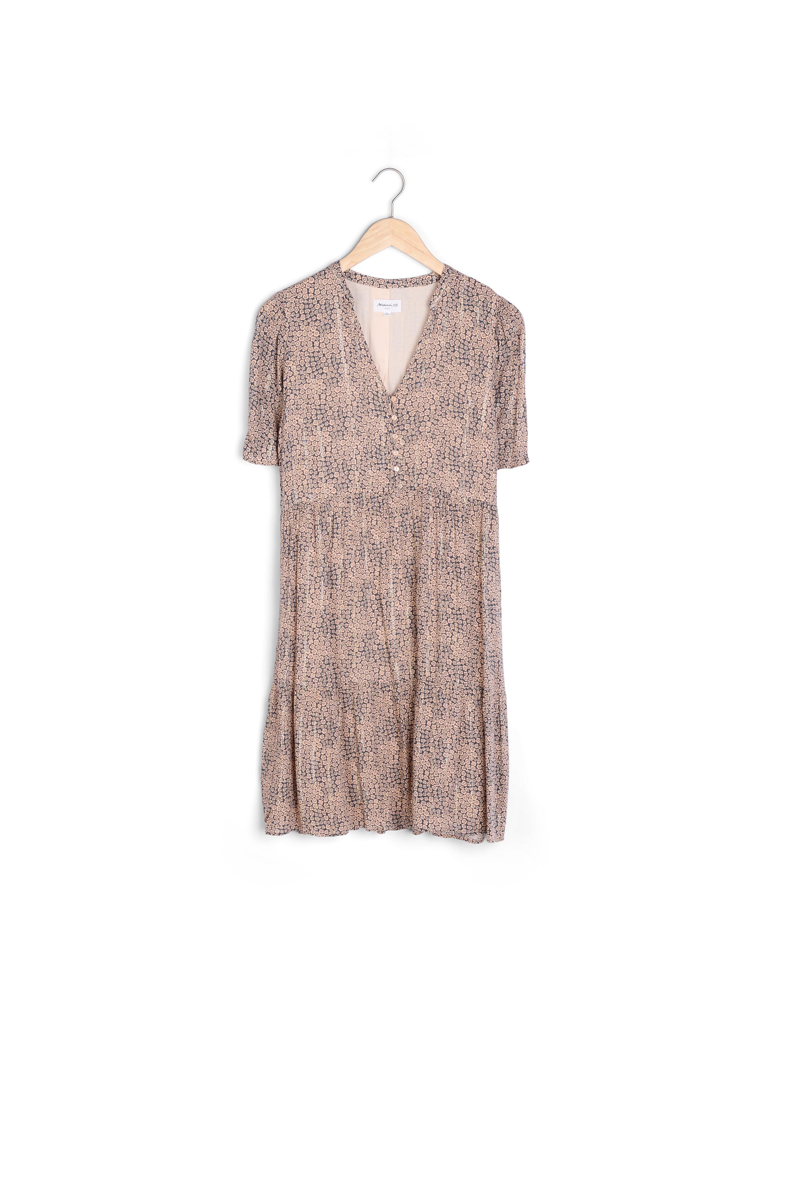 Robe courte imprimée beige Nara Maison 123 seconde main photo 2