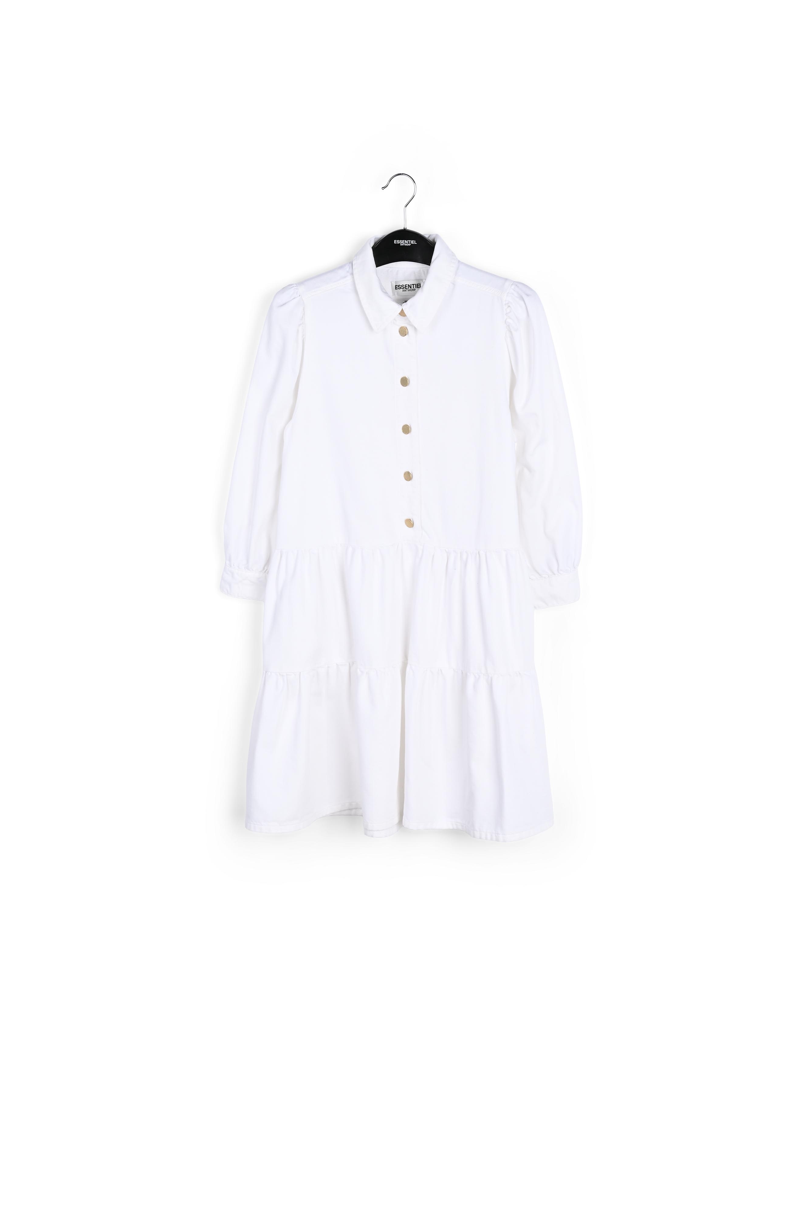 Mini robe trapèze blanche en jean RE—SSENTIEL seconde main photo 1