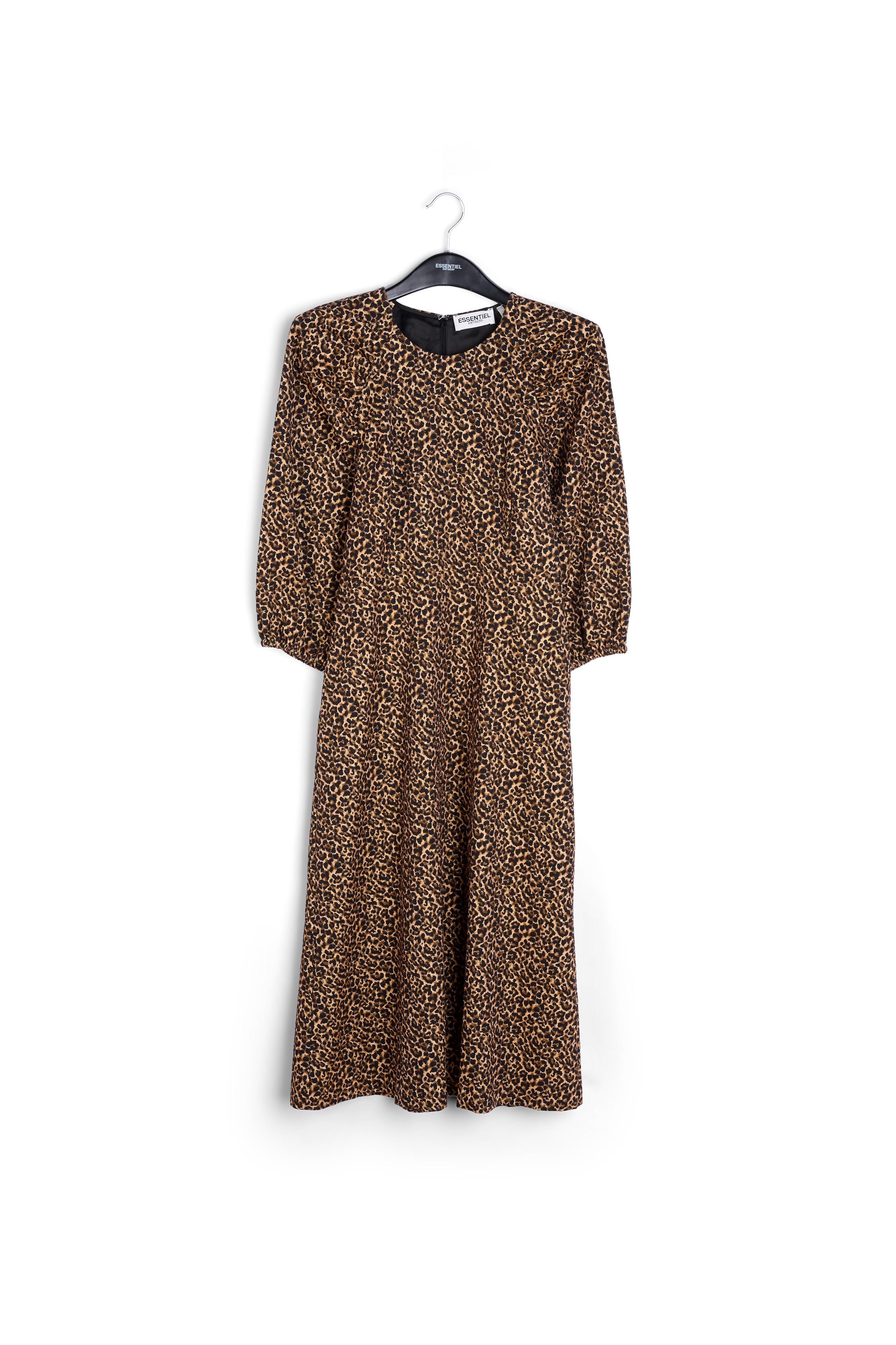 Robe midi en jacquard léopard RE—SSENTIEL seconde main photo 1