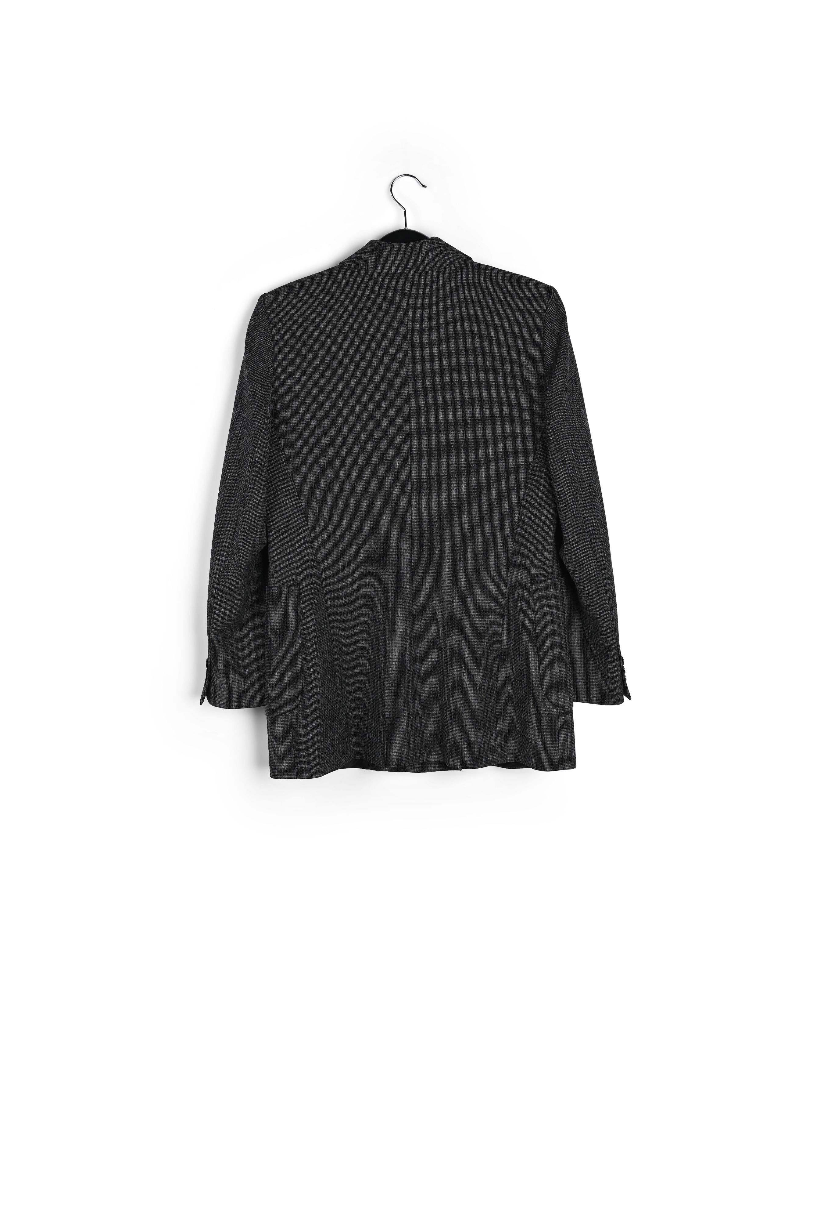 Veste noire croisée au motif microscopique RE—SSENTIEL seconde main photo 4
