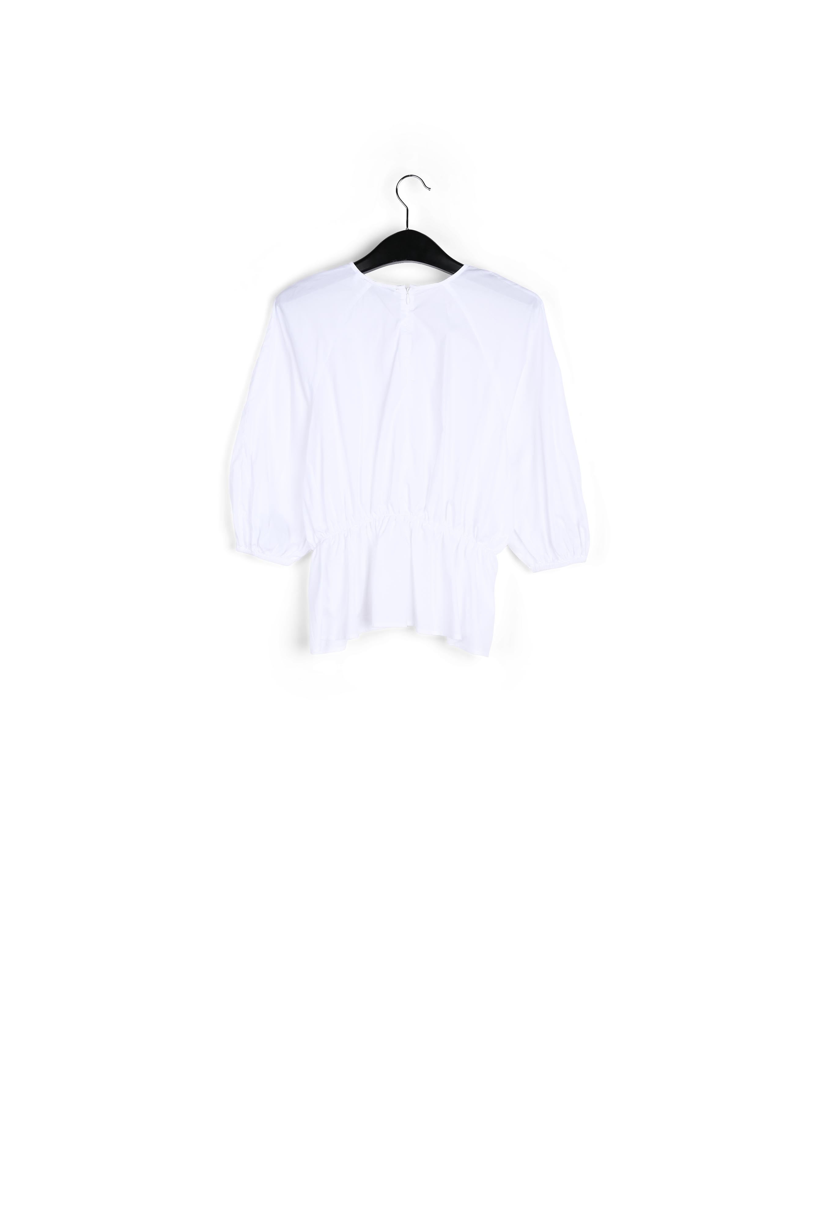 Top péplum blanc en coton popeline RE—SSENTIEL seconde main photo 2