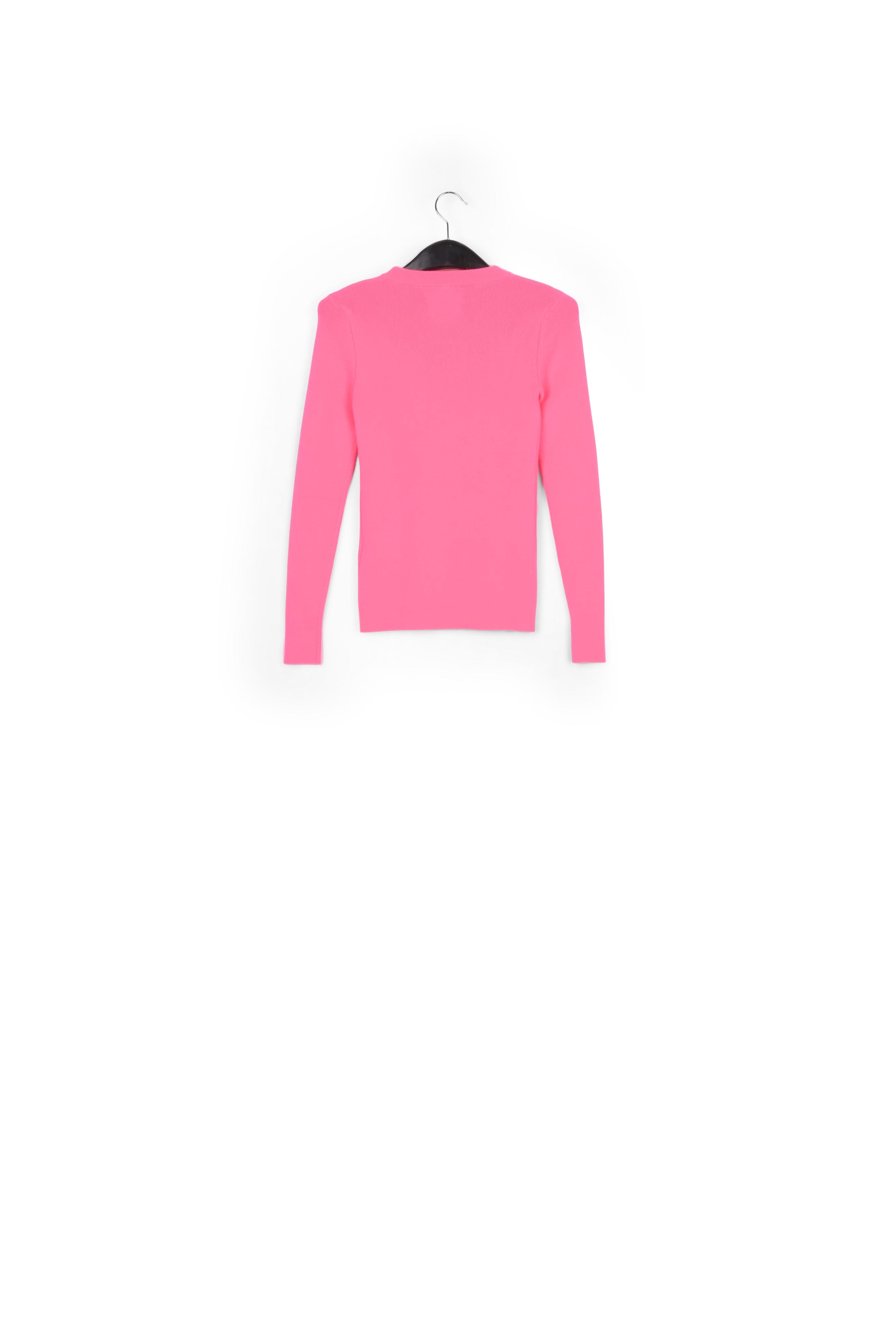 Neon pink rib-knitted sweater RE—SSENTIEL second-hand photo 2