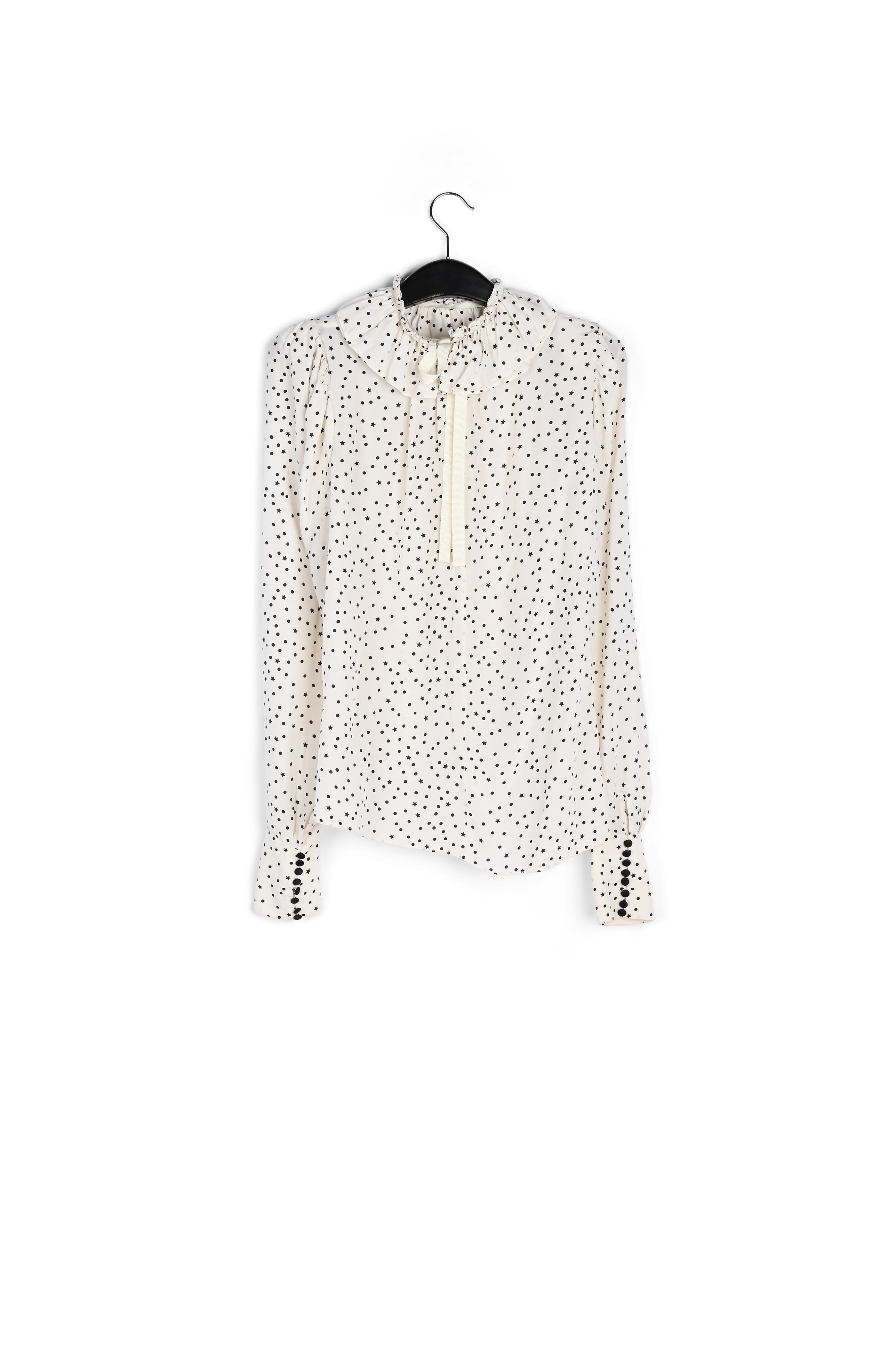 Gebroken witte top met stippen RE—SSENTIEL tweedehands photo 2