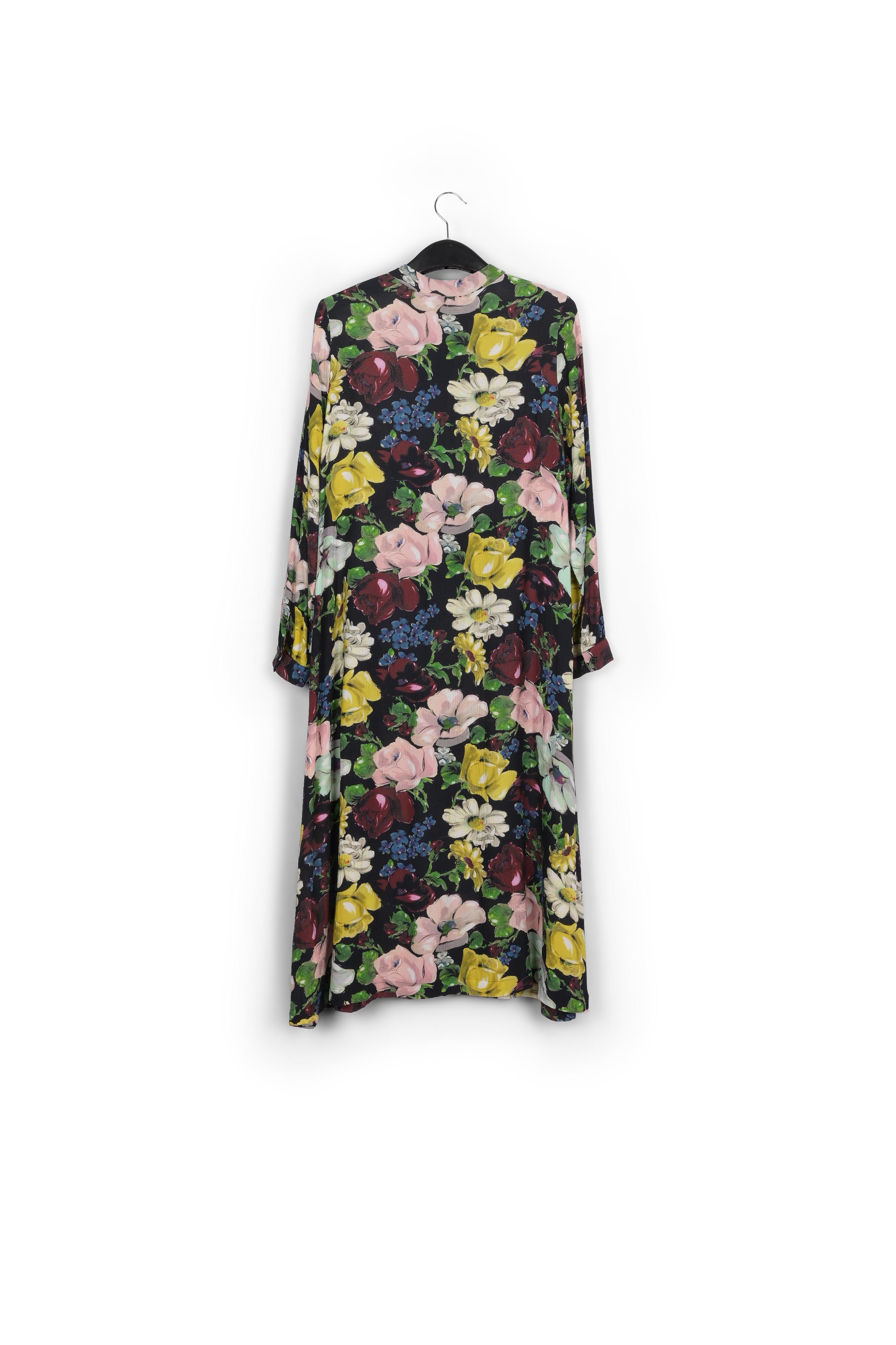Donkerblauwe maxi-hemdjurk met grafische print RE—SSENTIEL tweedehands photo 2
