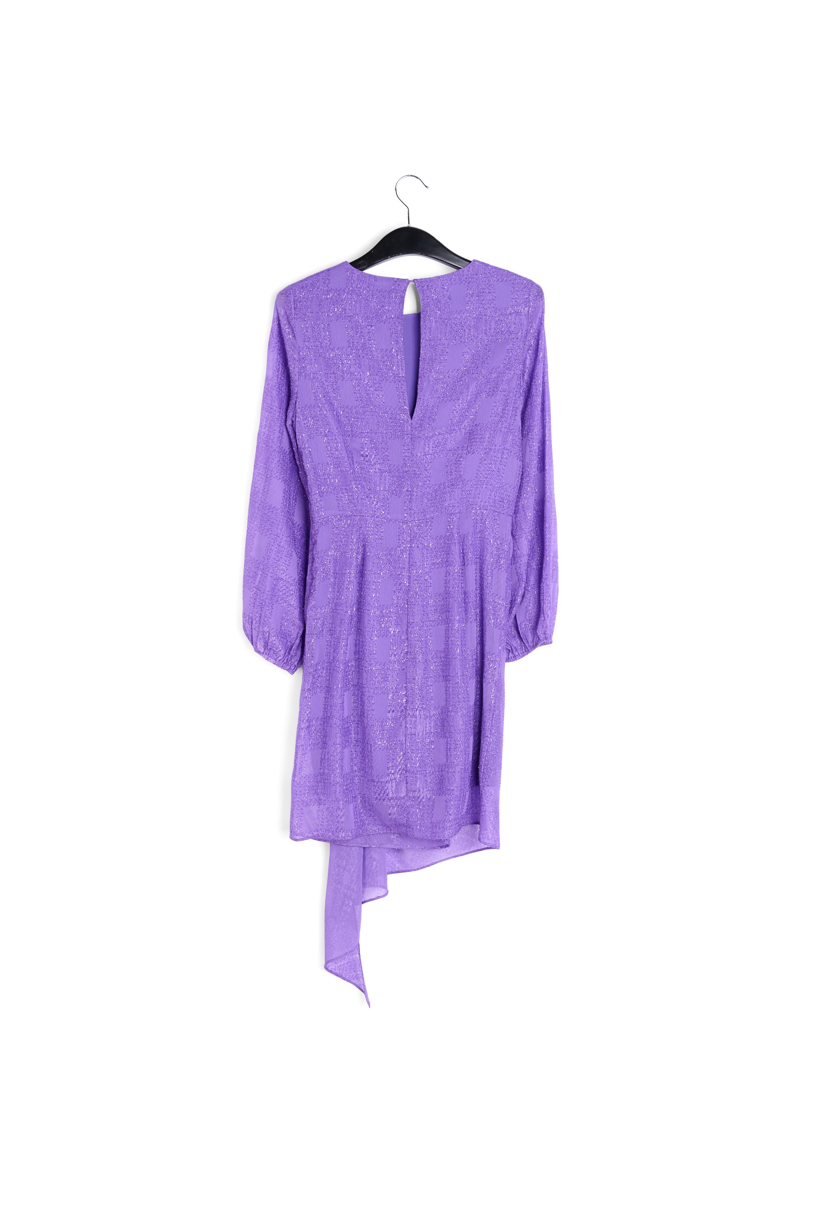 Robe courte en lurex violet RE—SSENTIEL seconde main photo 2