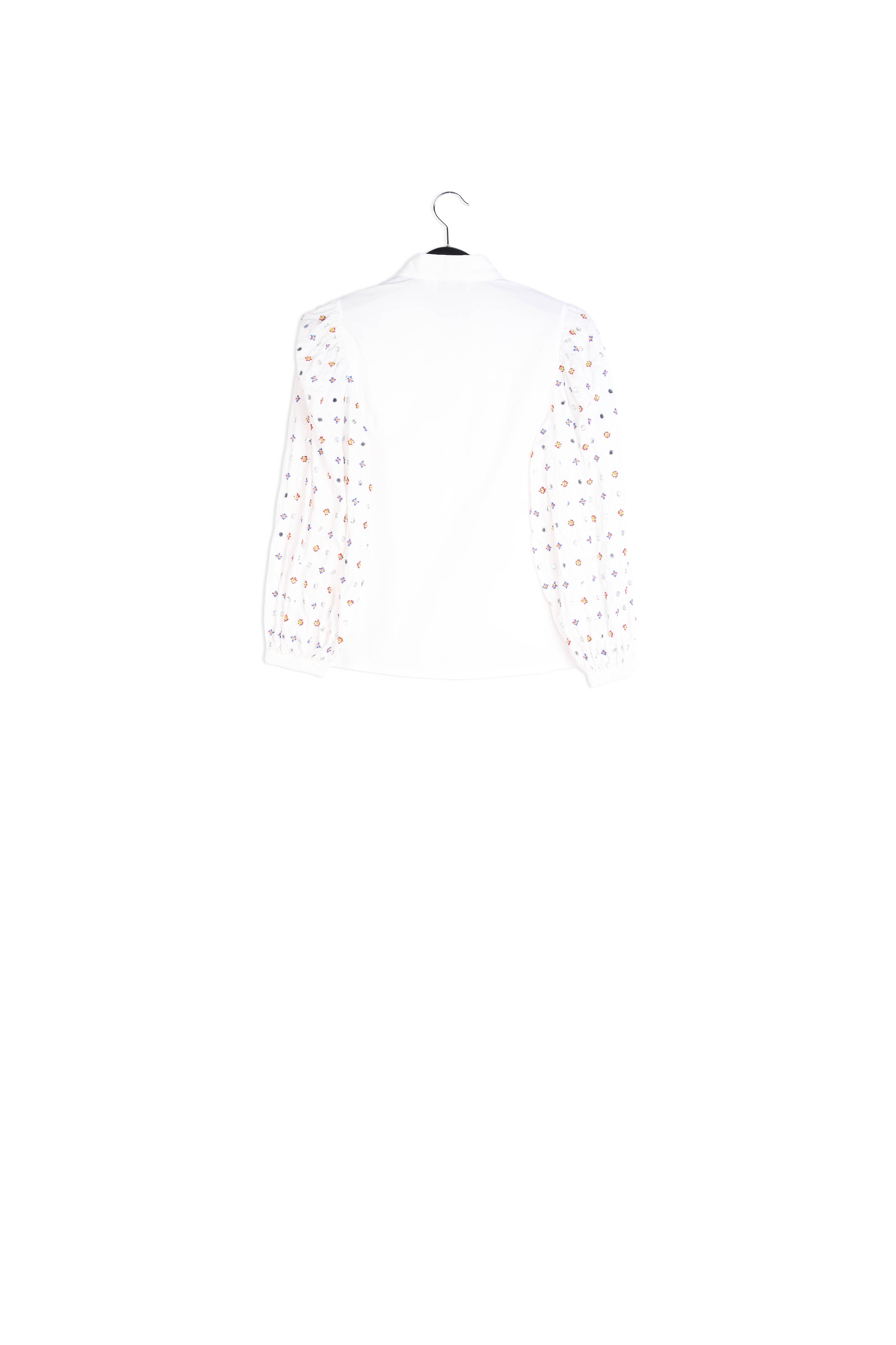 Chemise blanche aux manches rebrodées RE—SSENTIEL seconde main photo 2