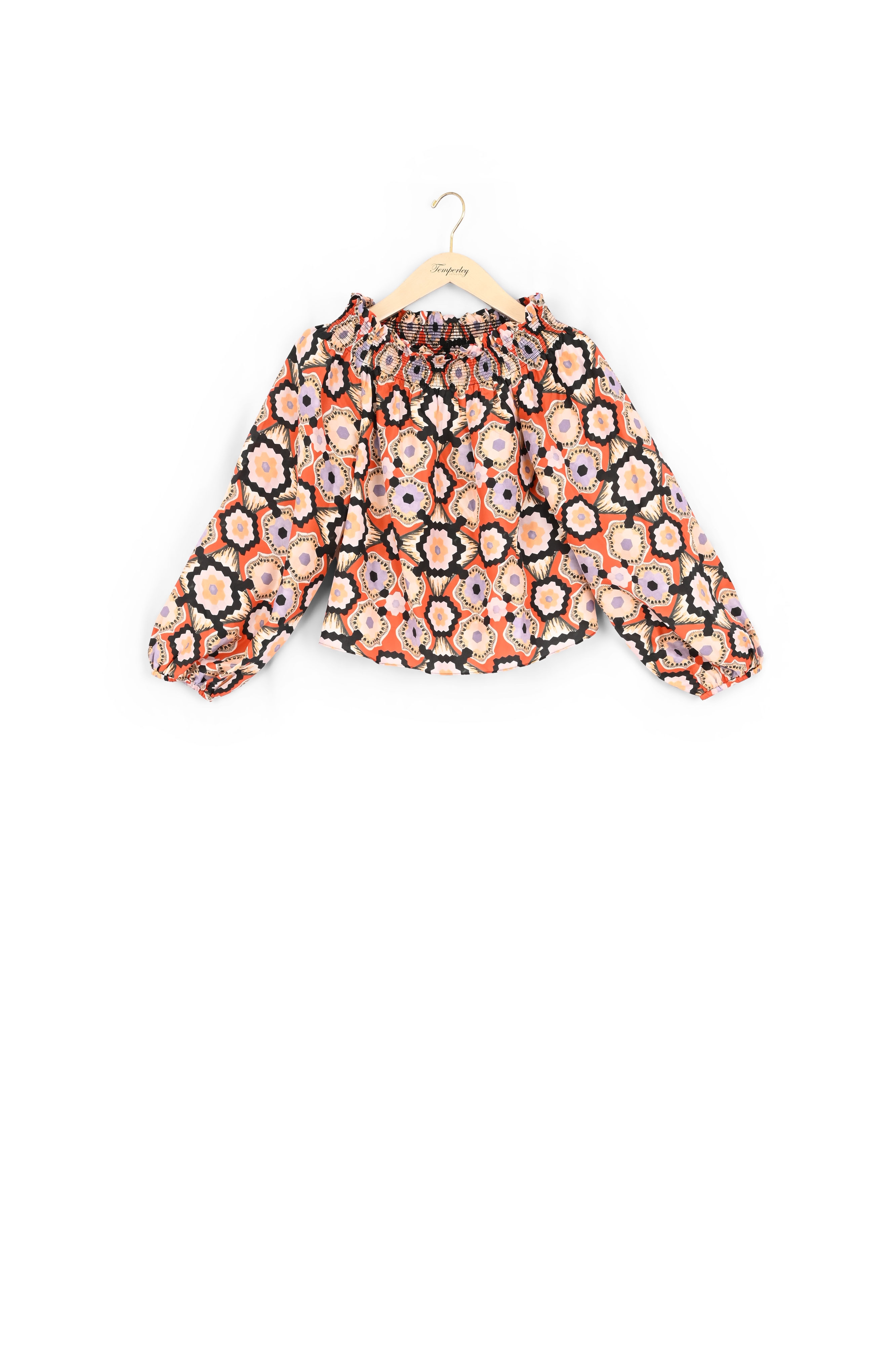 Product photo Crochet Print Off-Shoulder Top number 1