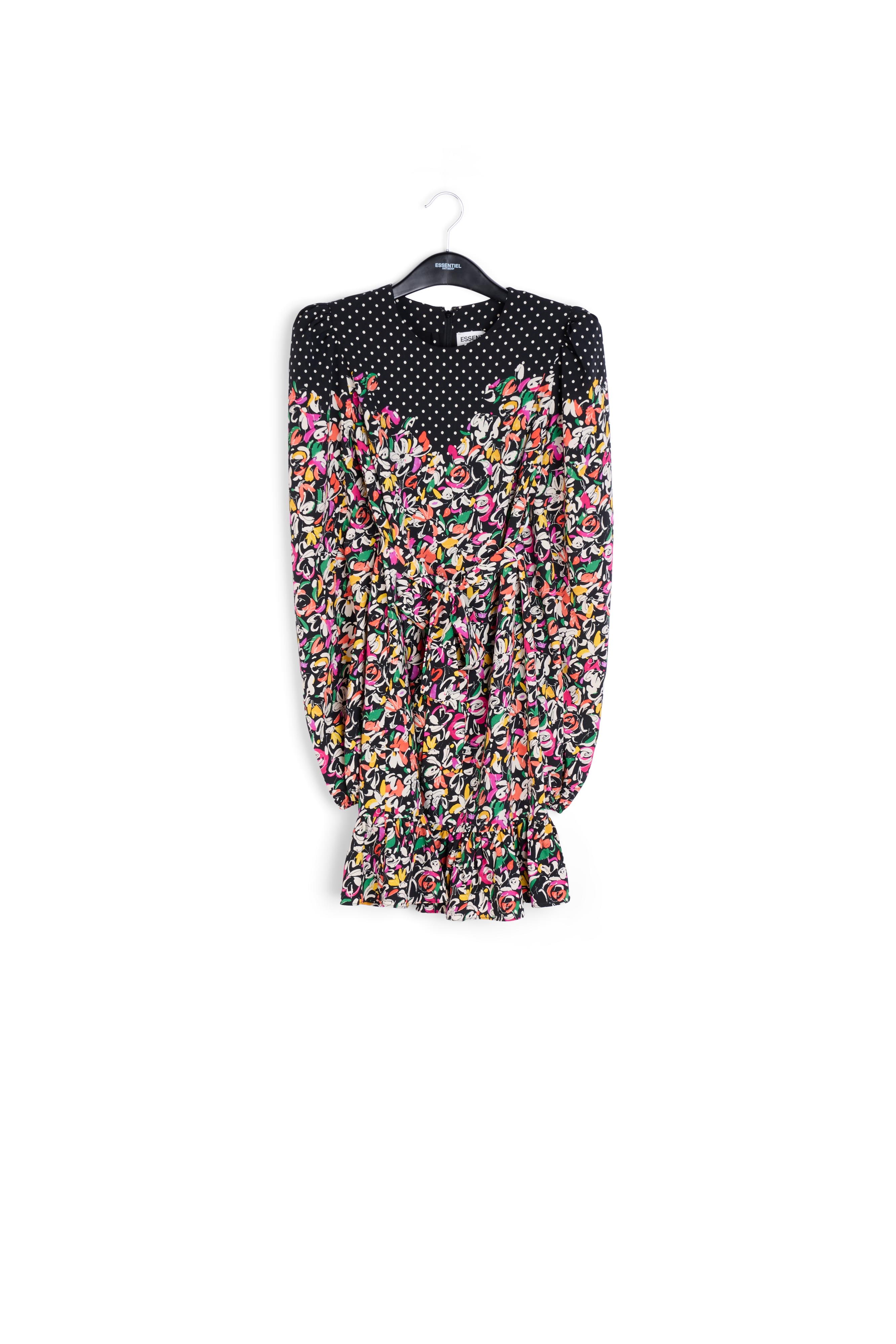 Colorful floral and polka-dot mixed-print dress RE—SSENTIEL second-hand photo 1